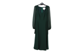 LK Bennett Green Draped Maxi Dress Size 12