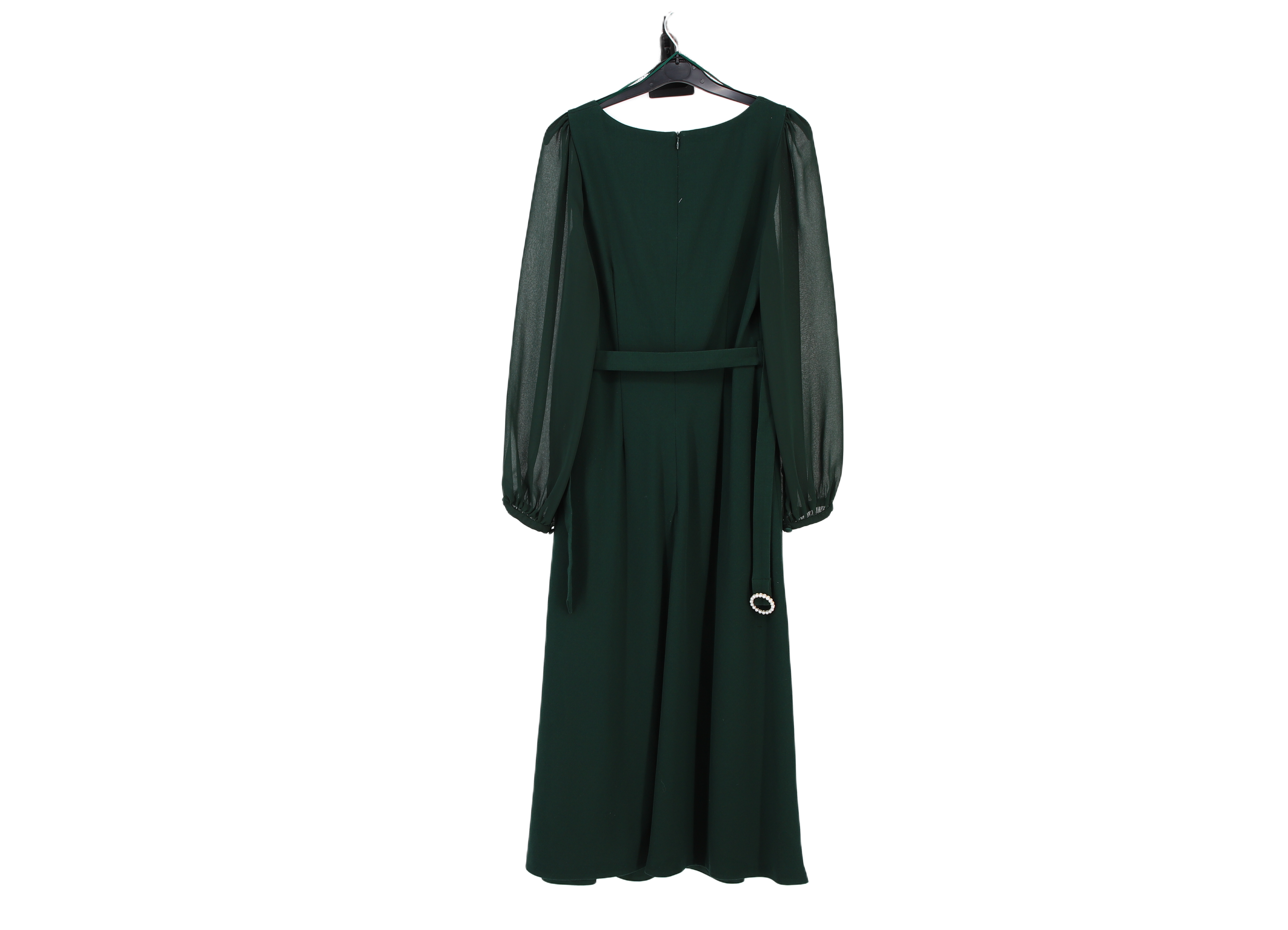 LK Bennett Green Draped Maxi Dress Size 12