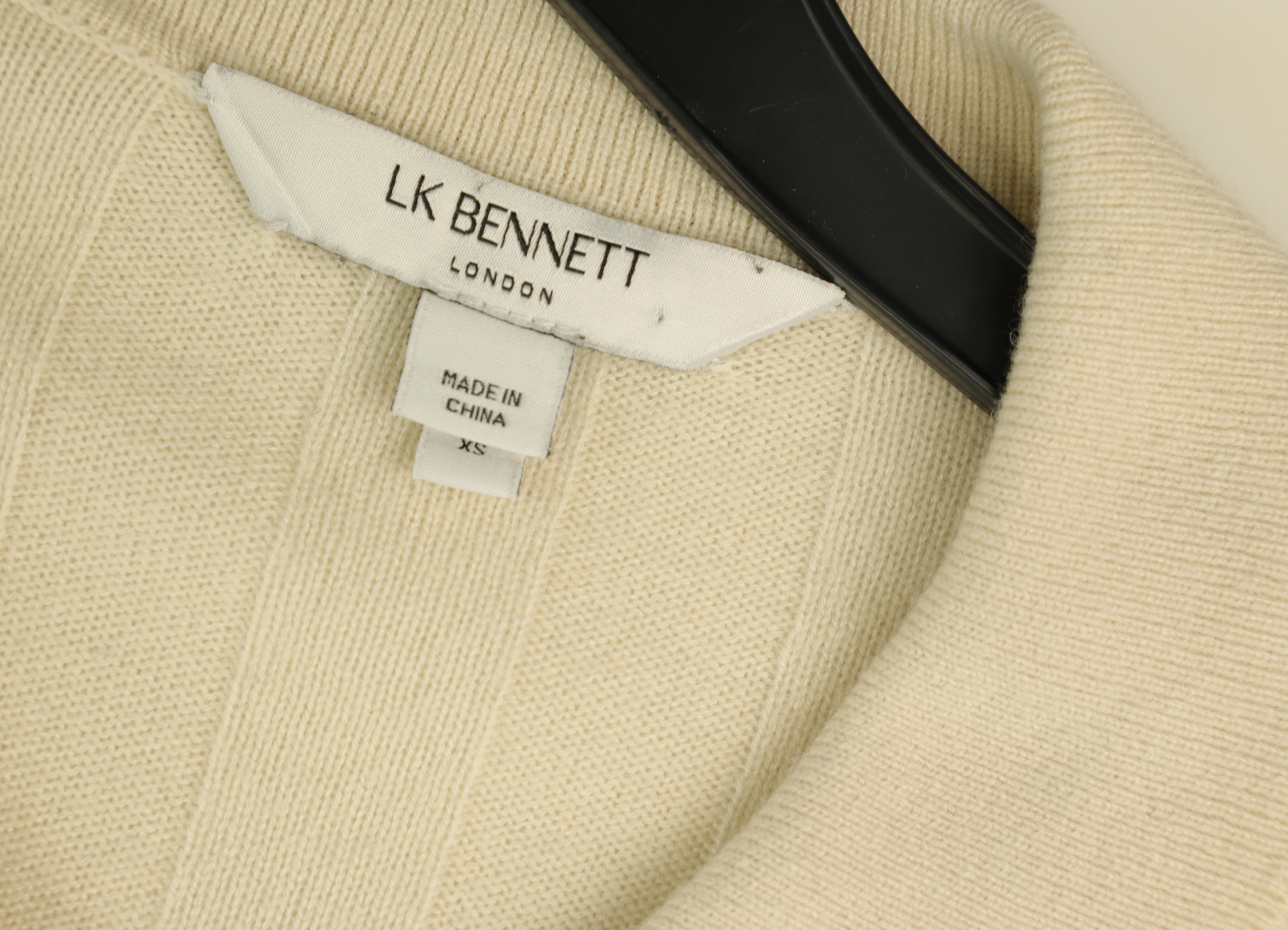 LK Bennett Beige Ribbed Maxi Shirt Dress