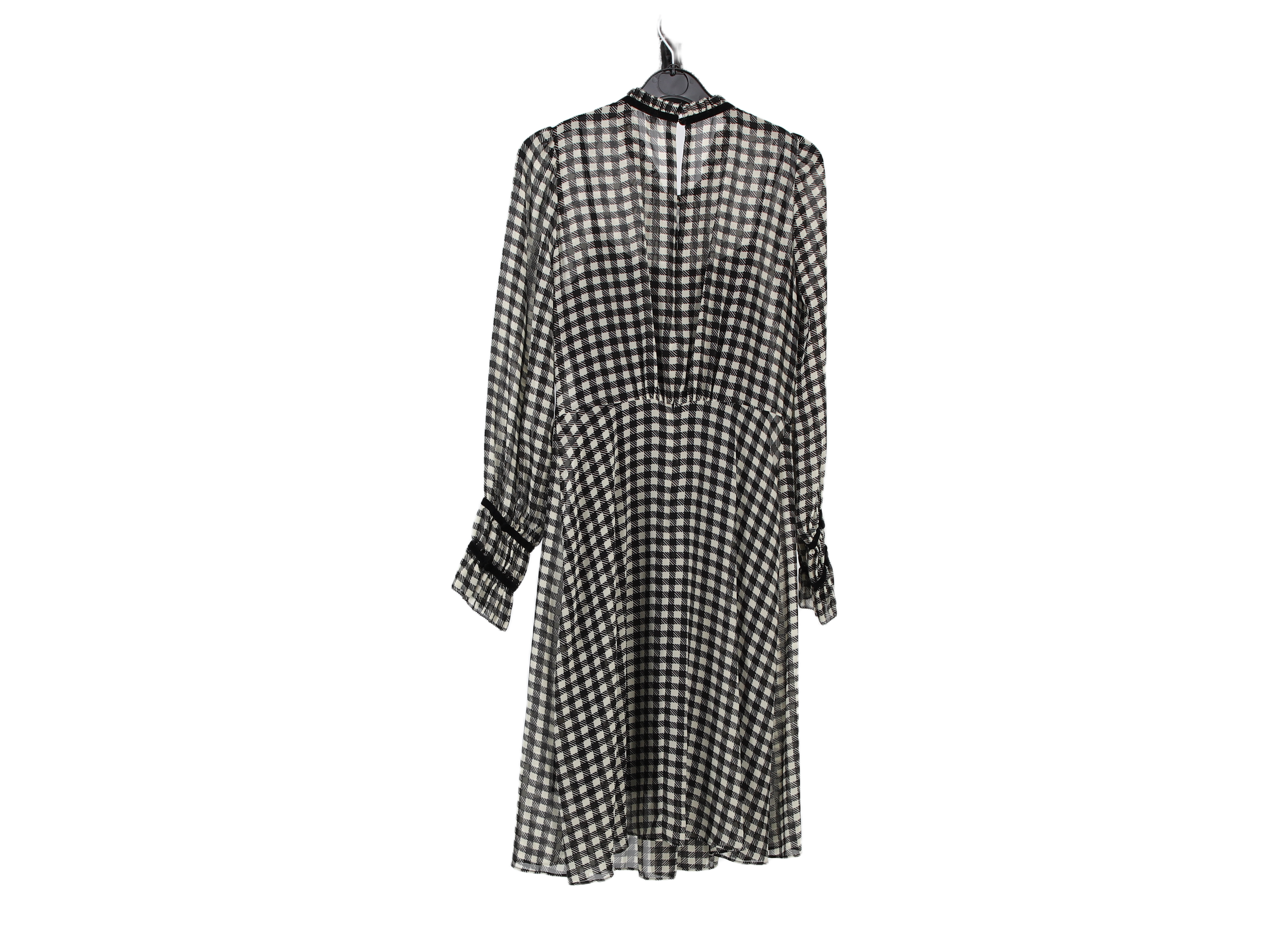LK Bennett Black Checked Midi Dress