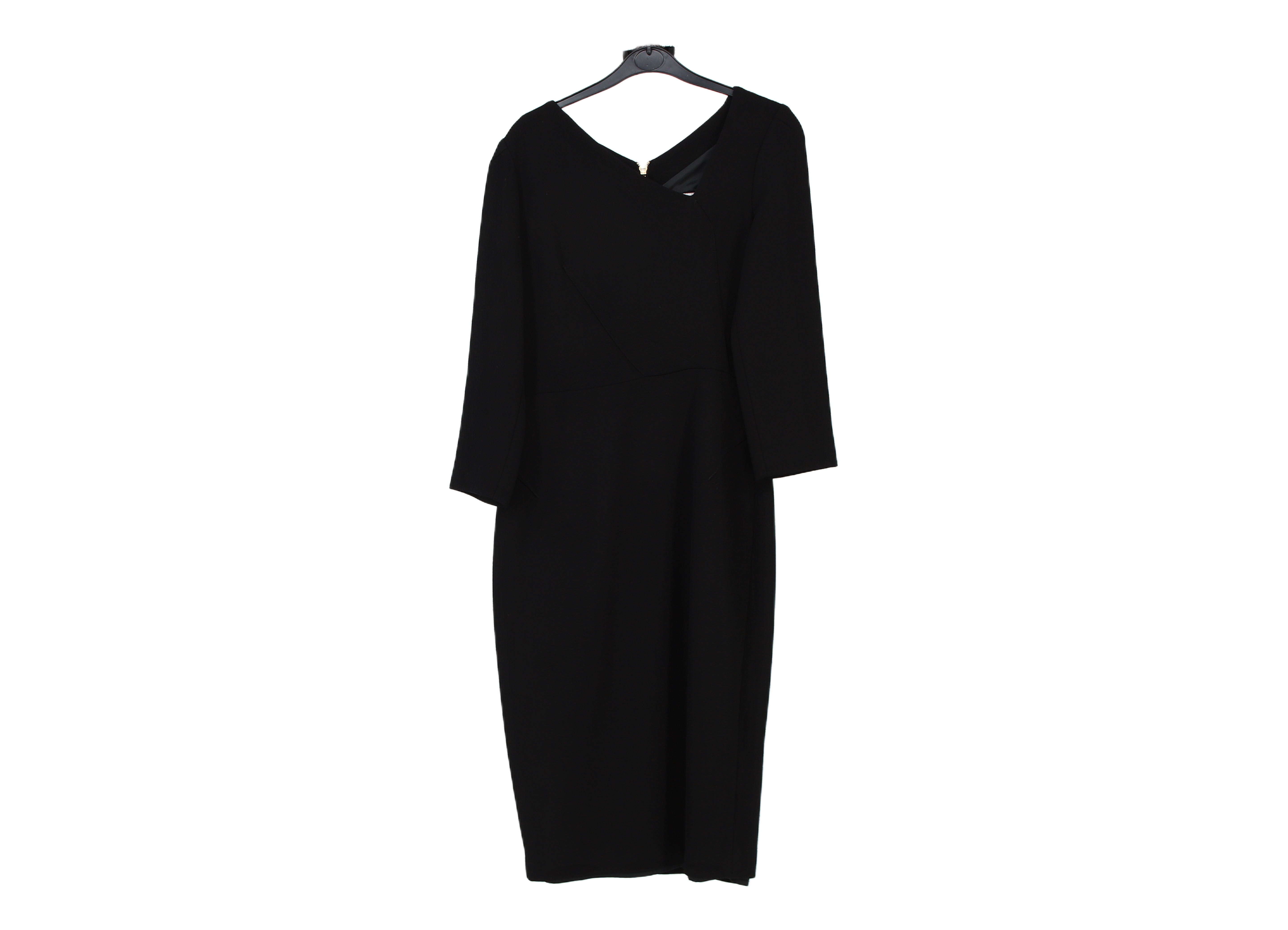 LK Bennett Black Tailored Sheath Maxi Dress
