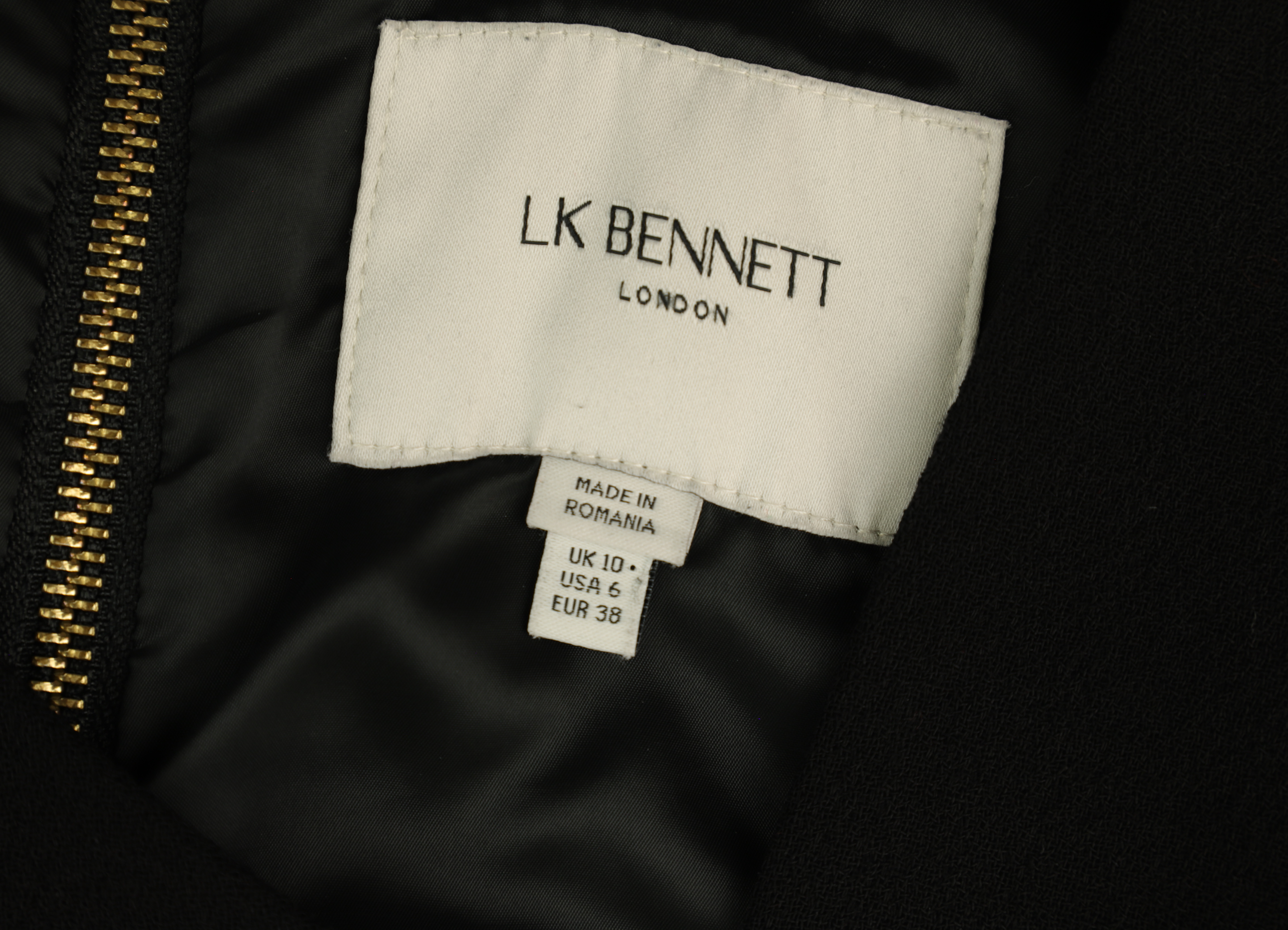 LK Bennett Black Tailored Sheath Maxi Dress