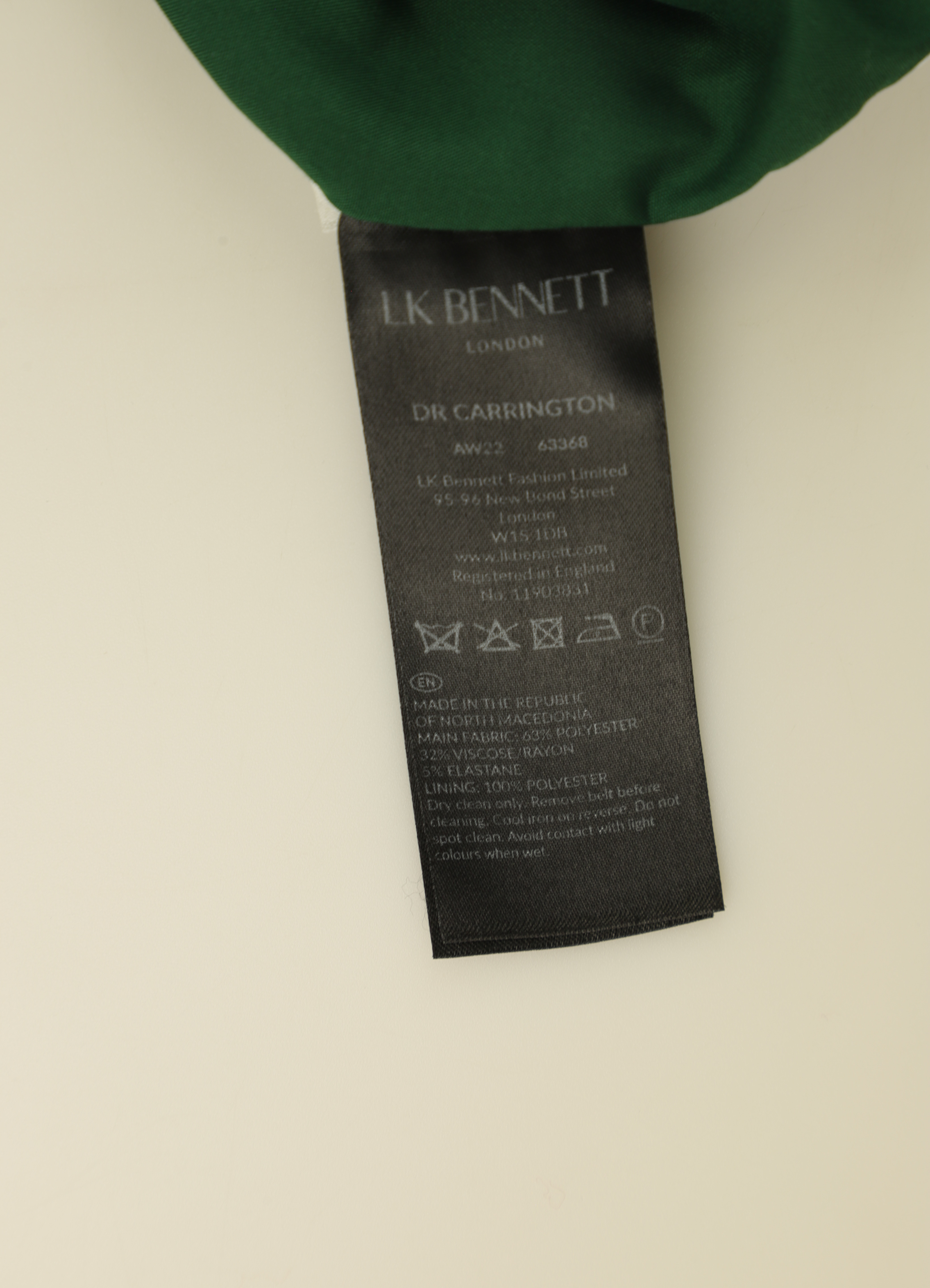 LK Bennett Green Tailored Midi Dress Size 16