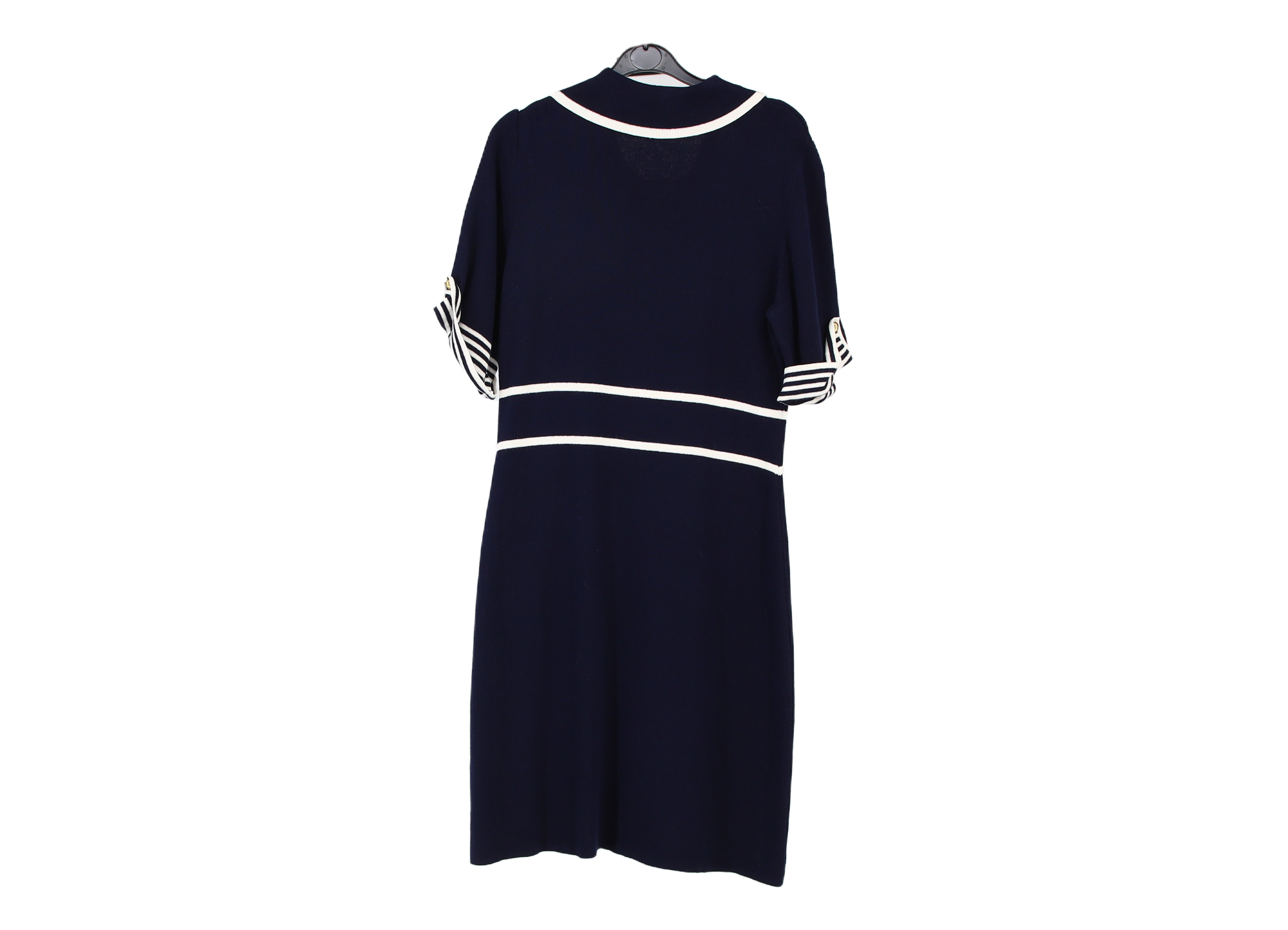LK Bennett Navy Sailor-Inspired Maxi Shirt Dress