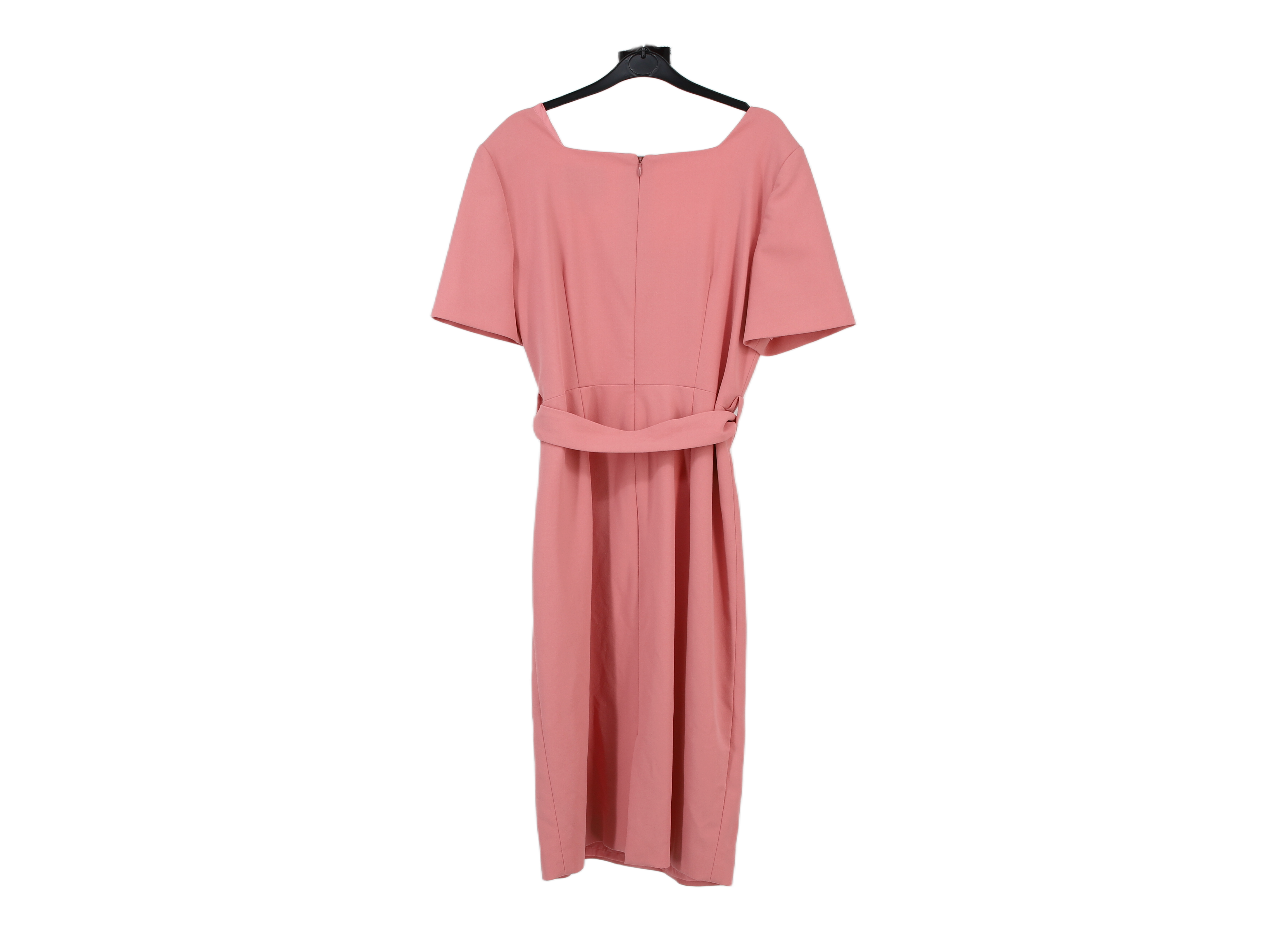 LK Bennett Pink Belted Sheath Maxi Dress Size 14