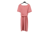 LK Bennett Pink Belted Sheath Maxi Dress Size 14