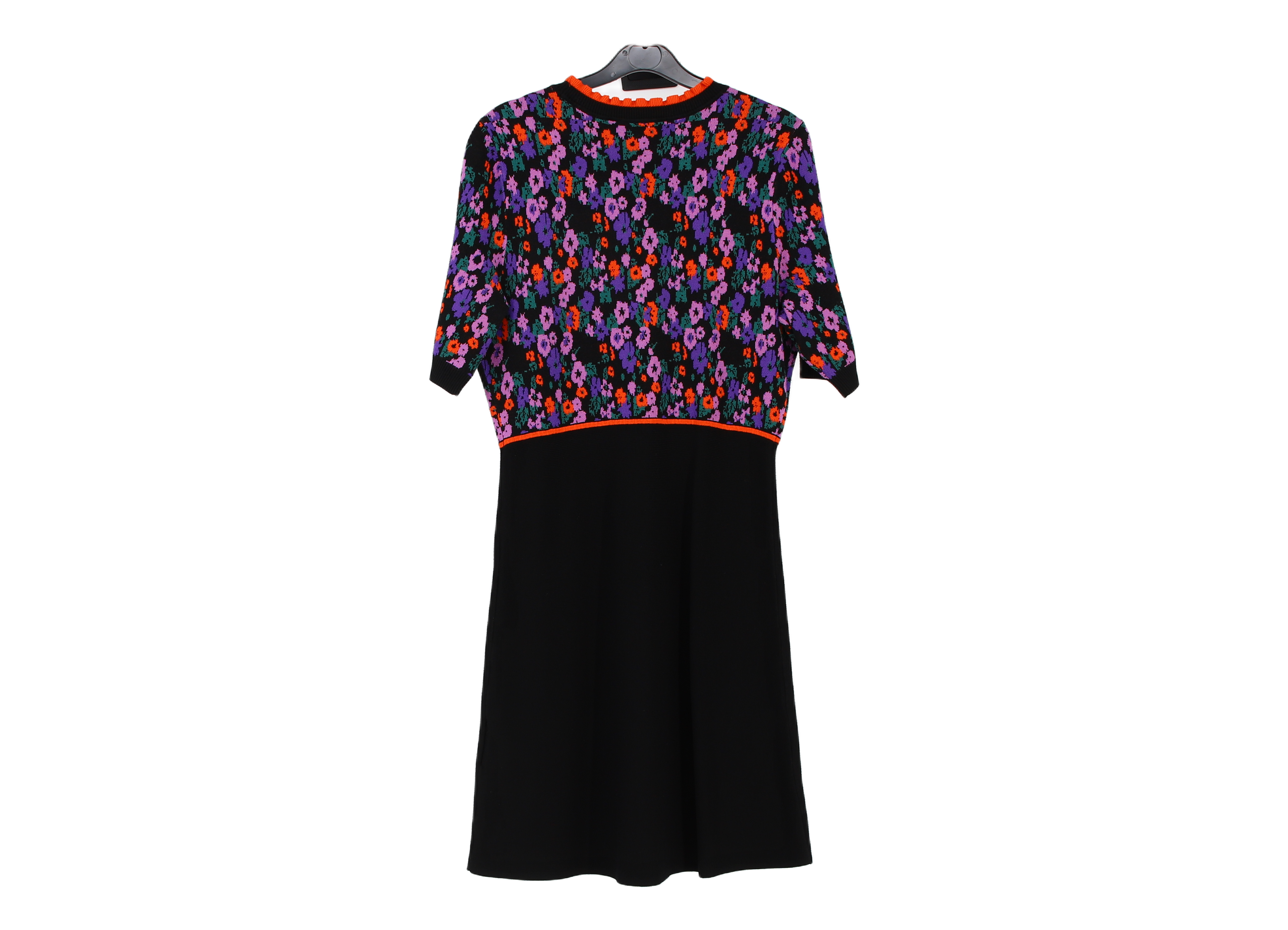 LK Bennett Black Colourblock Floral Maxi Dress Size M