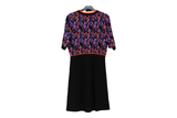 LK Bennett Black Colourblock Floral Maxi Dress Size M