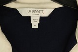 LK Bennett Navy Ruffled Midi Dress Size M