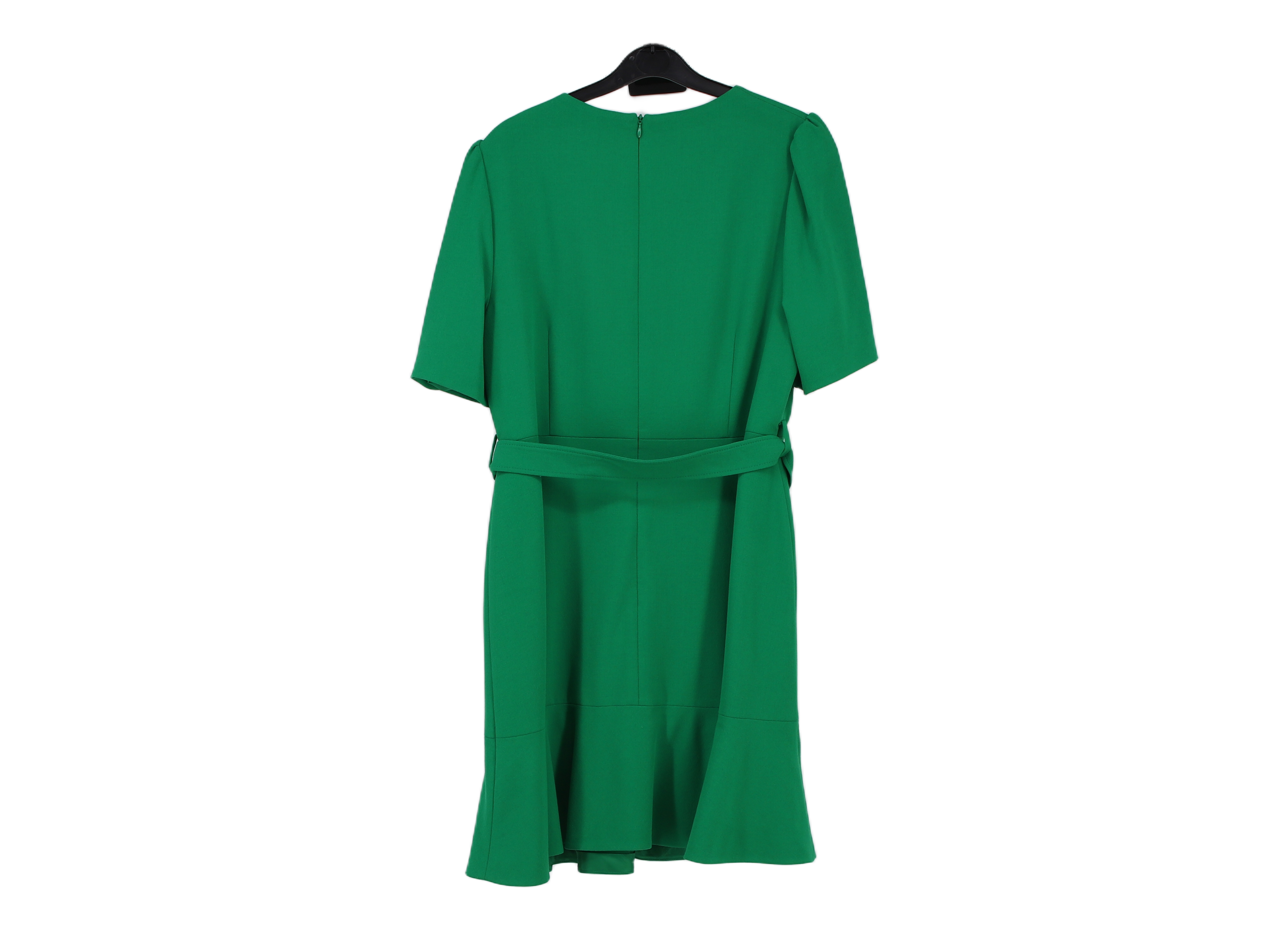 LK Bennett Green Belted Midi Sheath Dress Size 16