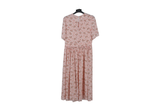 LK Bennett Pink Smocked Maxi Dress Size 10