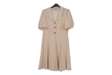 LK Bennett Beige Button-Front Midi Dress Size 12