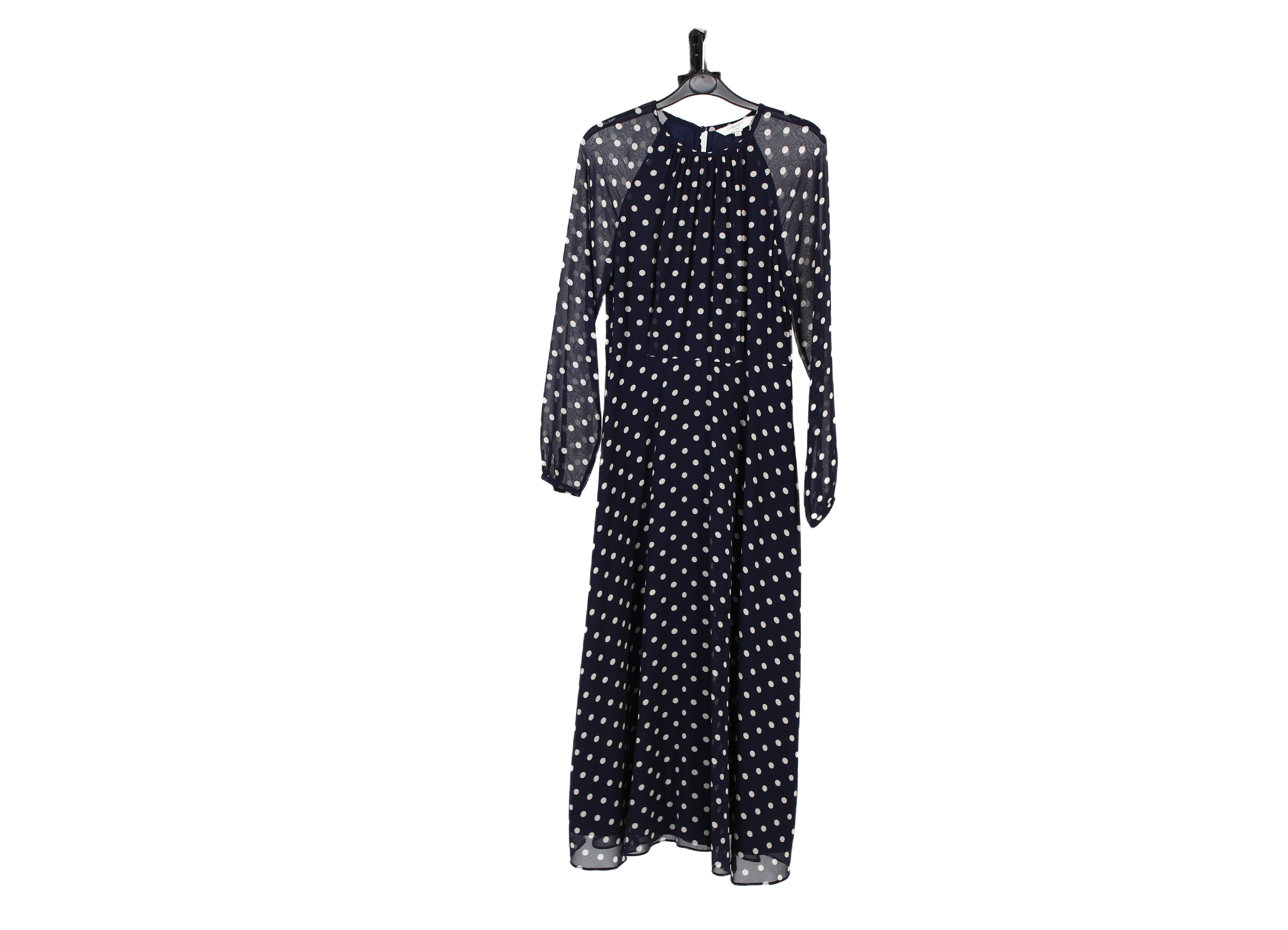 LK Bennett Navy Flowing Maxi Dress Size 10