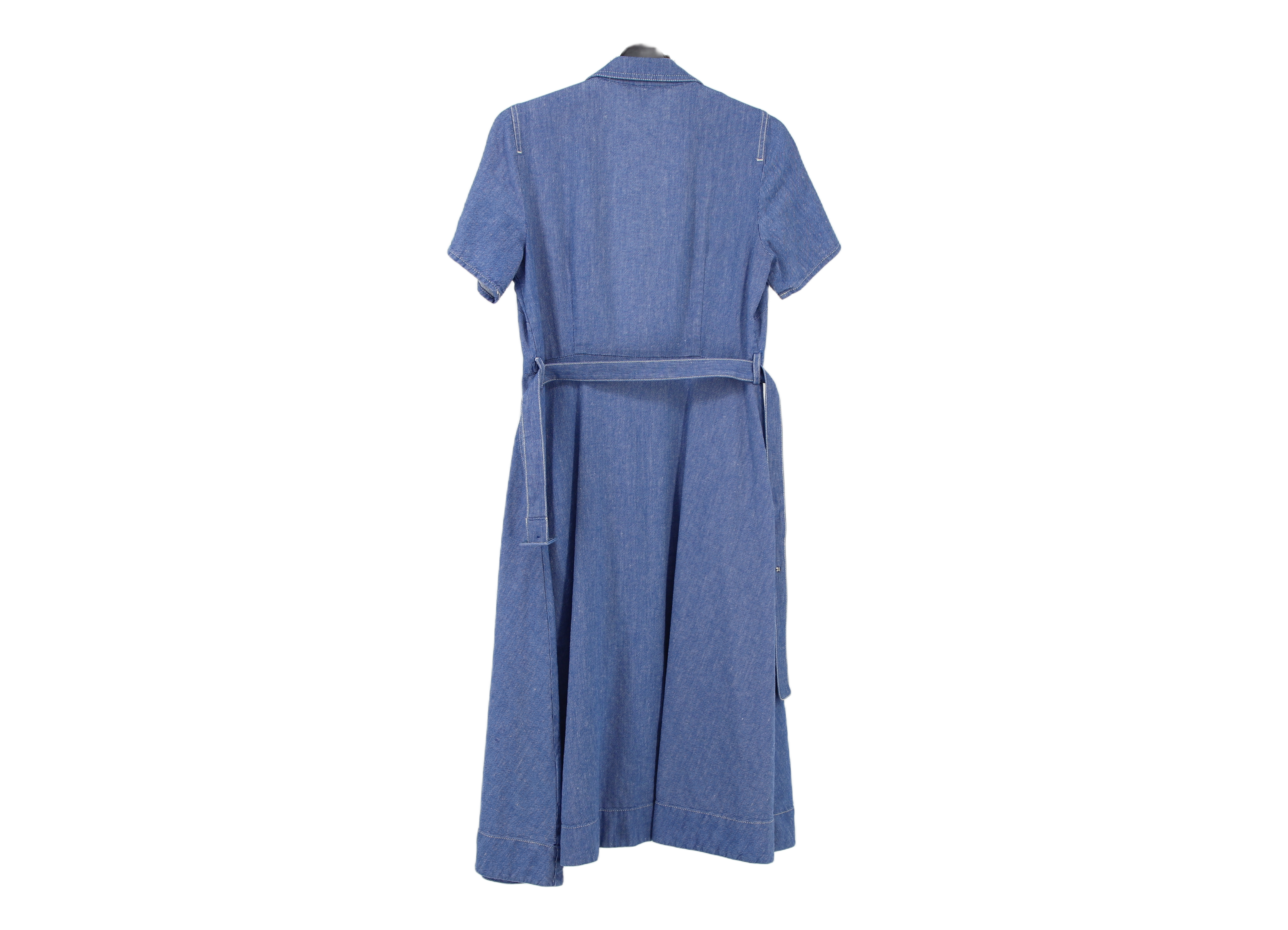 LK Bennett Blue Maxi Shirt Dress
