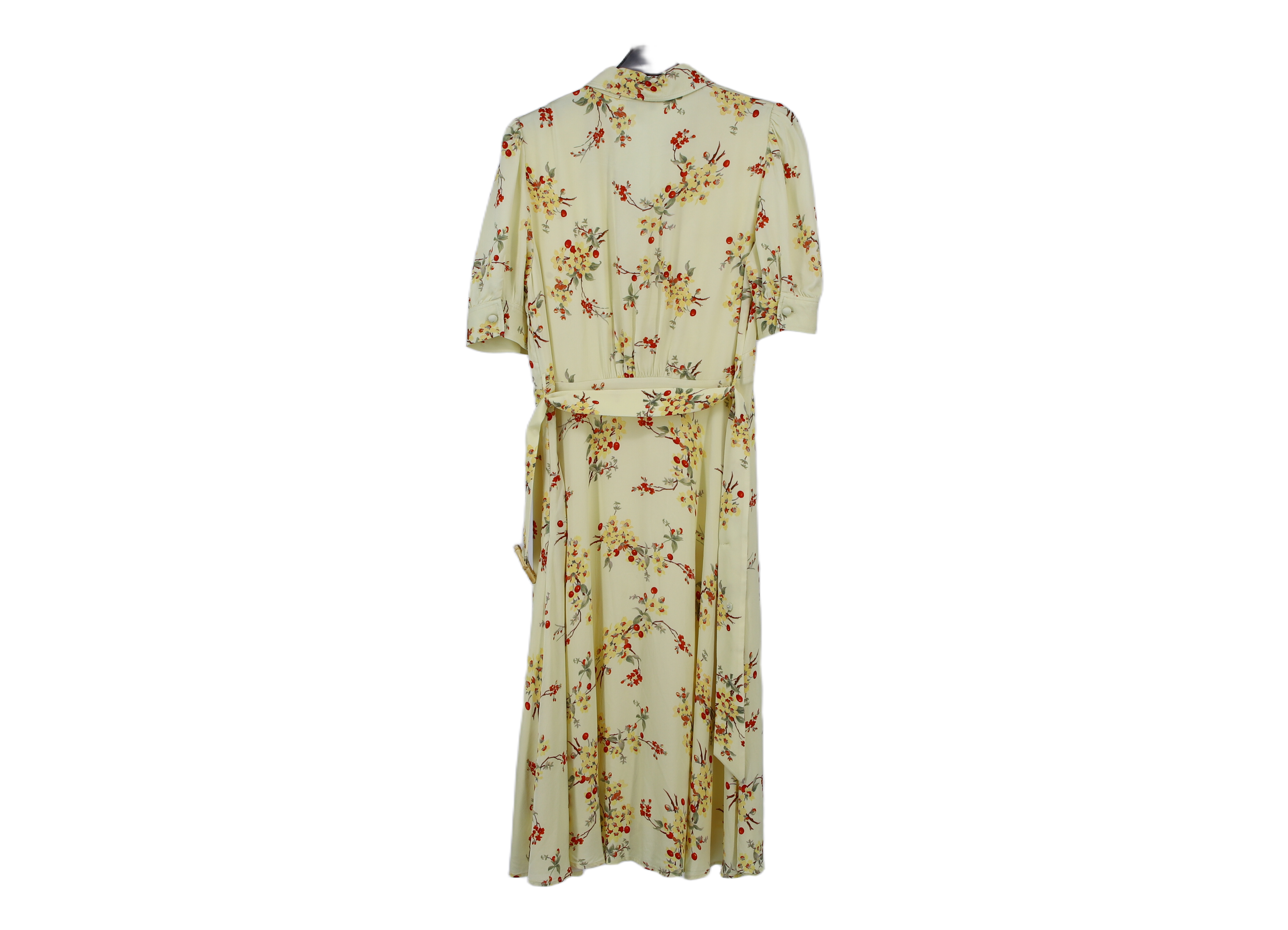 LK Bennett Yellow Maxi Shirt Dress Size 12