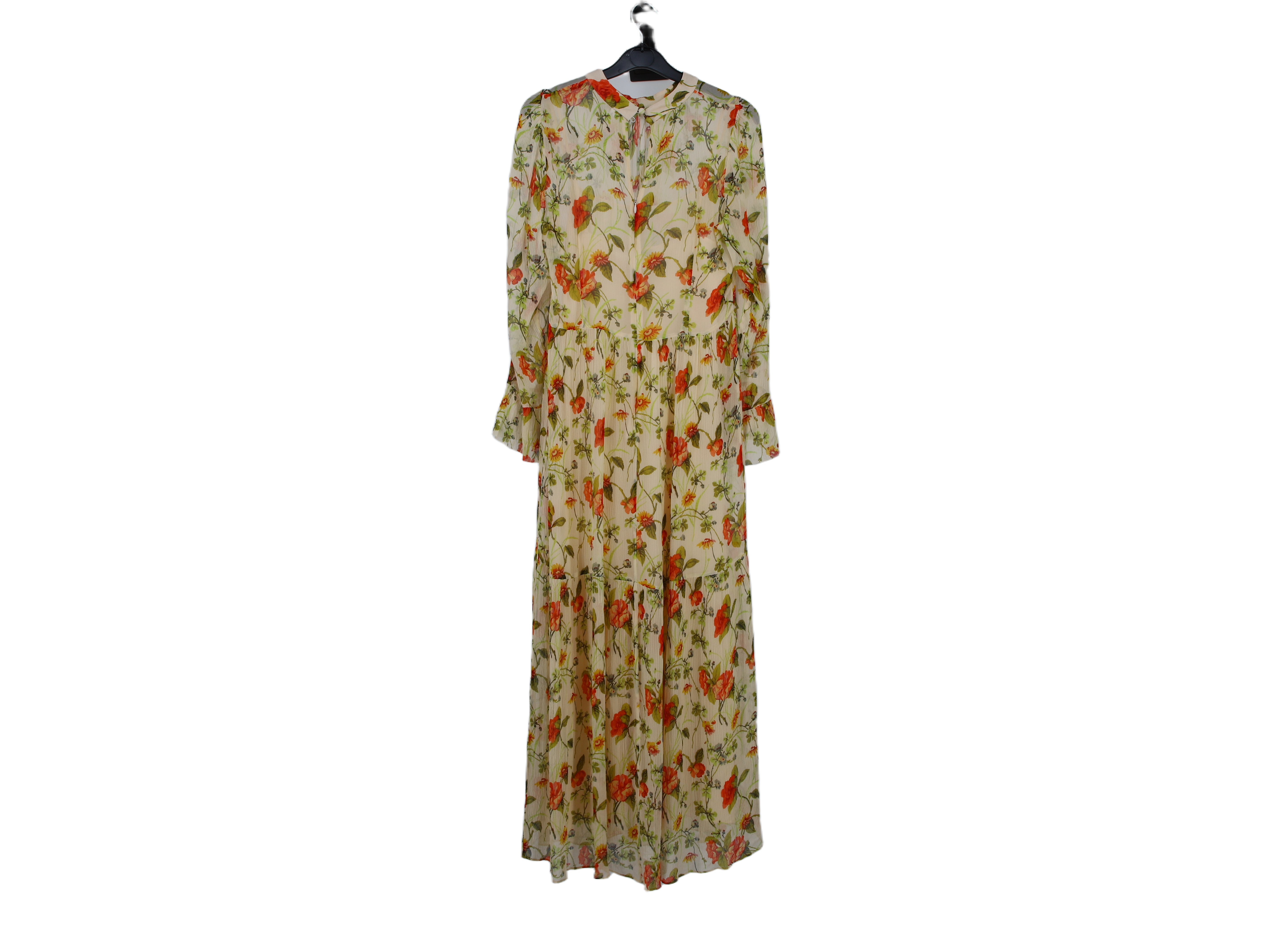 LK Bennett Beige Tiered Maxi Dress