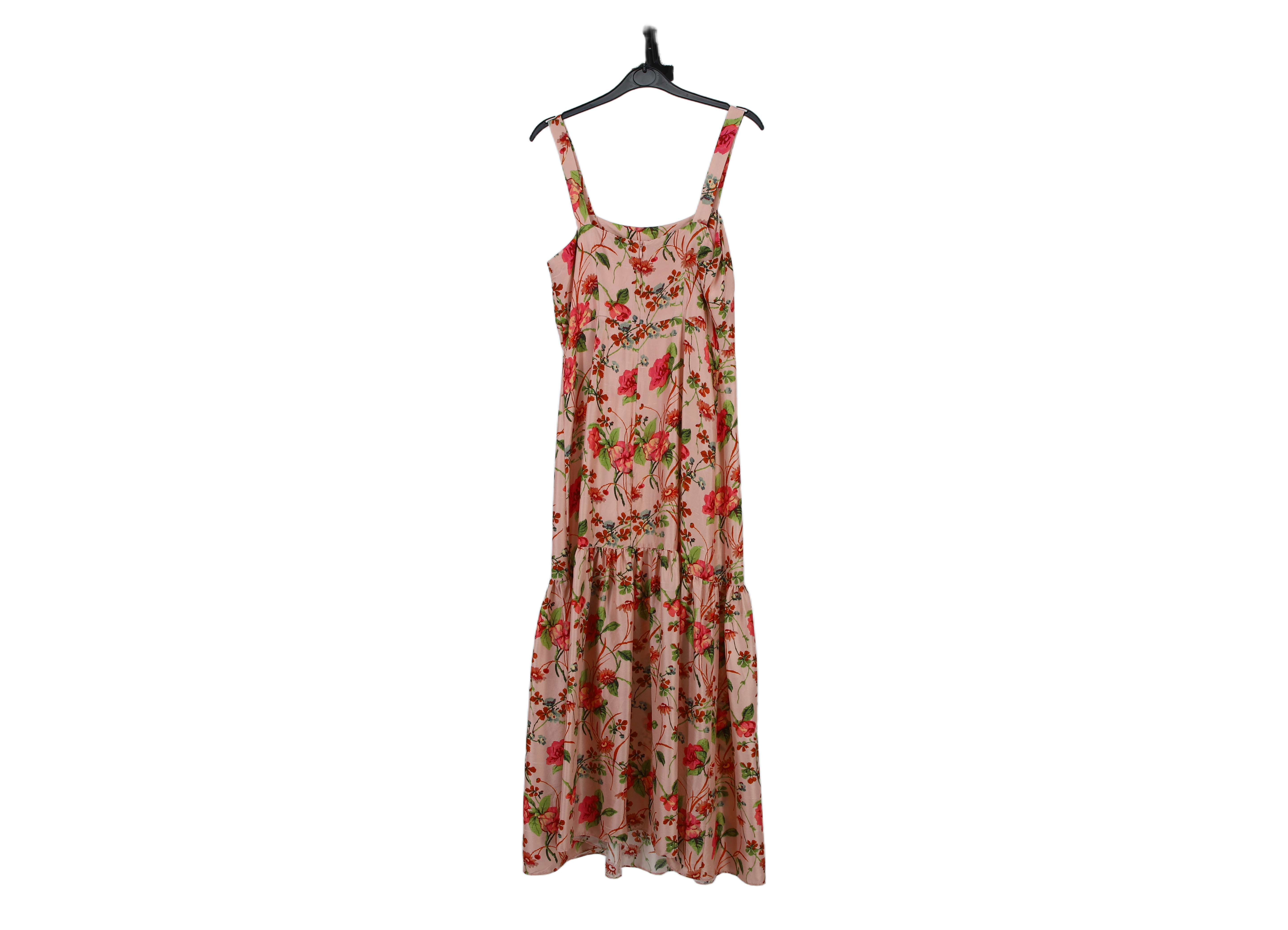 LK Bennett Pink Floral Slip Maxi Dress Size 8