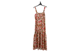 LK Bennett Pink Floral Slip Maxi Dress Size 8