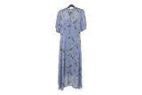 LK Bennett Blue Floral Maxi Shirt Dress Size 10