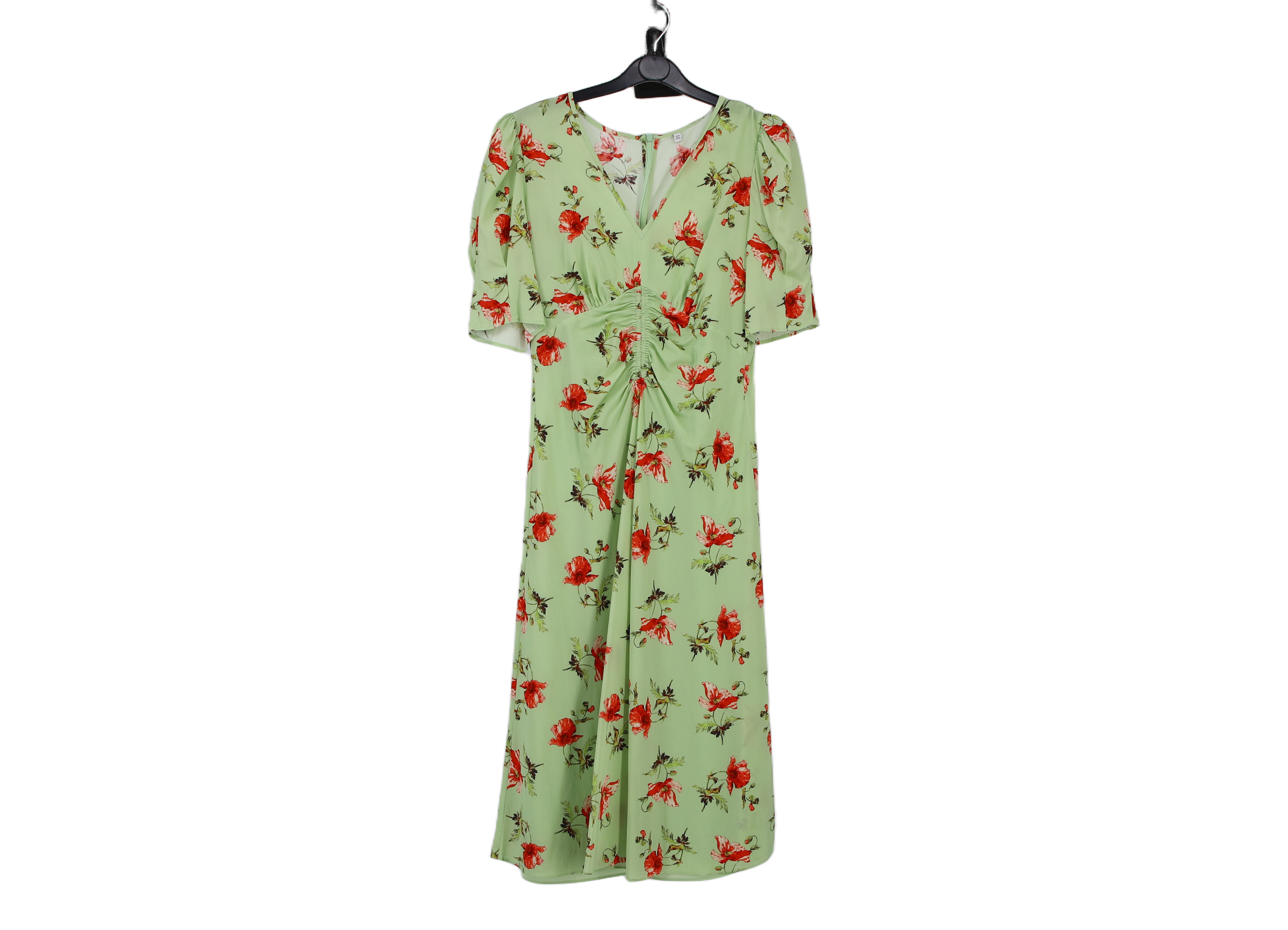 LK Bennett Green Tie-waist Maxi Dress Size 10