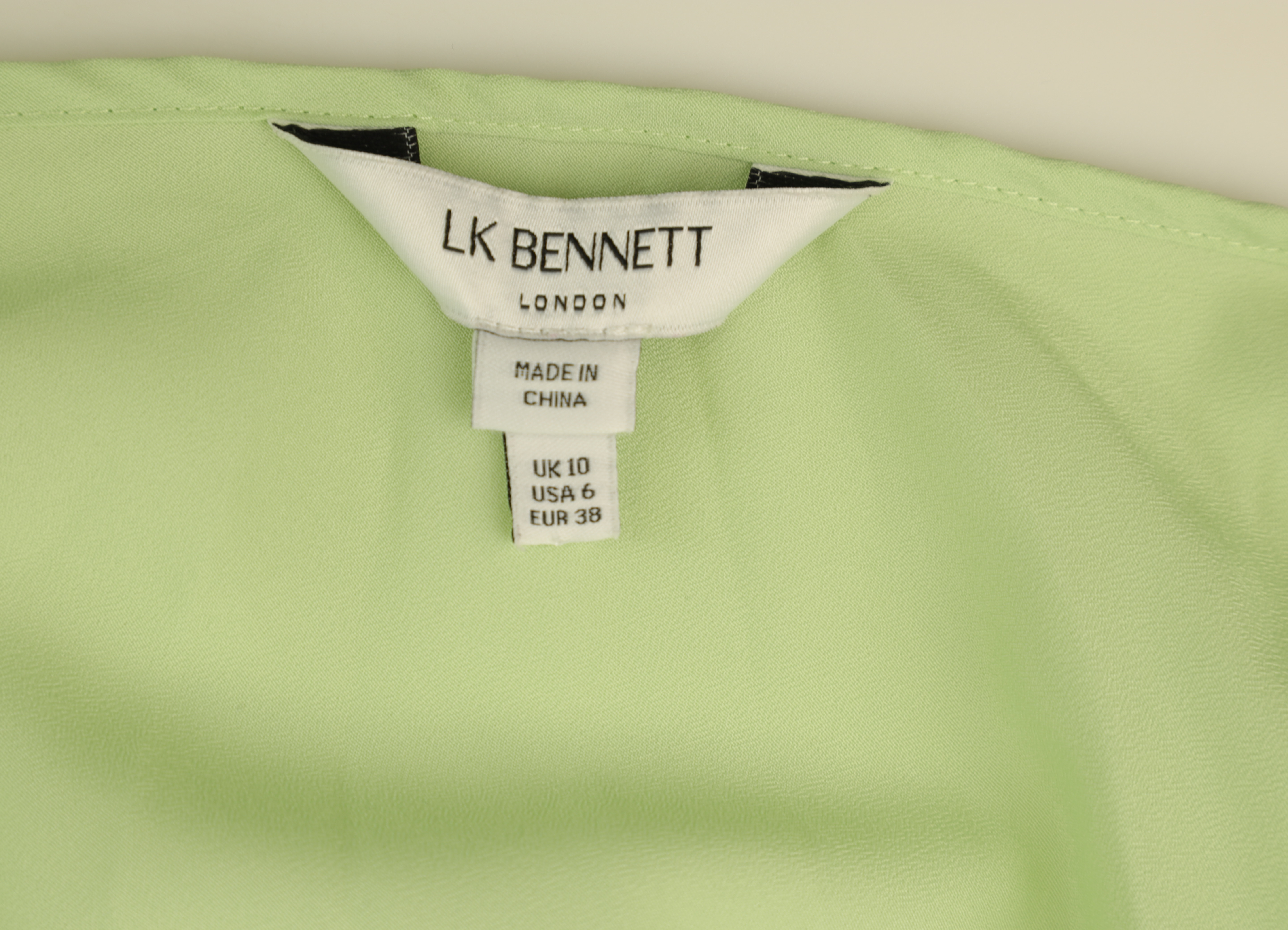 LK Bennett Green Tie-waist Maxi Dress Size 10