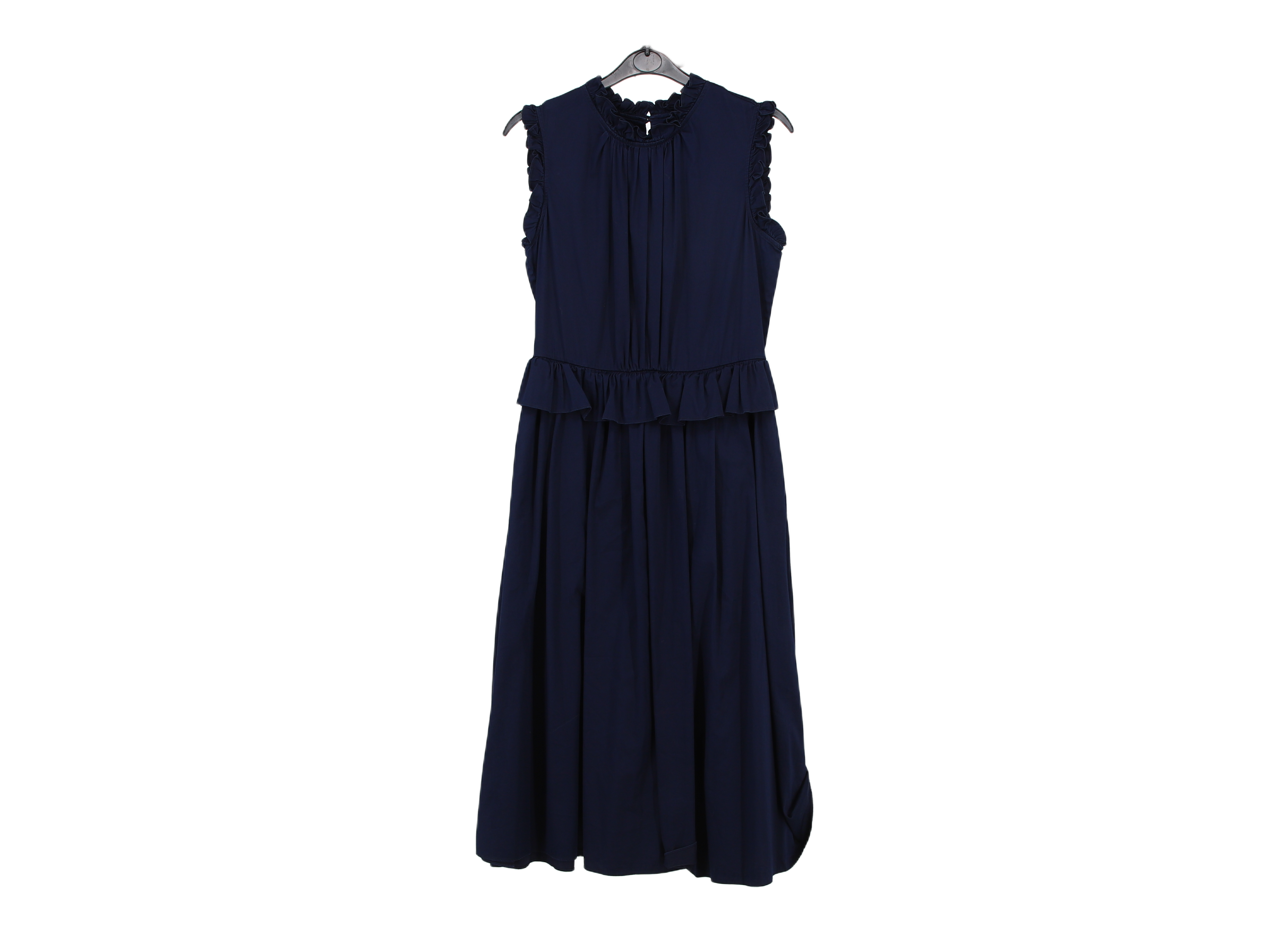 LK Bennett Navy Peplum Maxi Dress Size 10