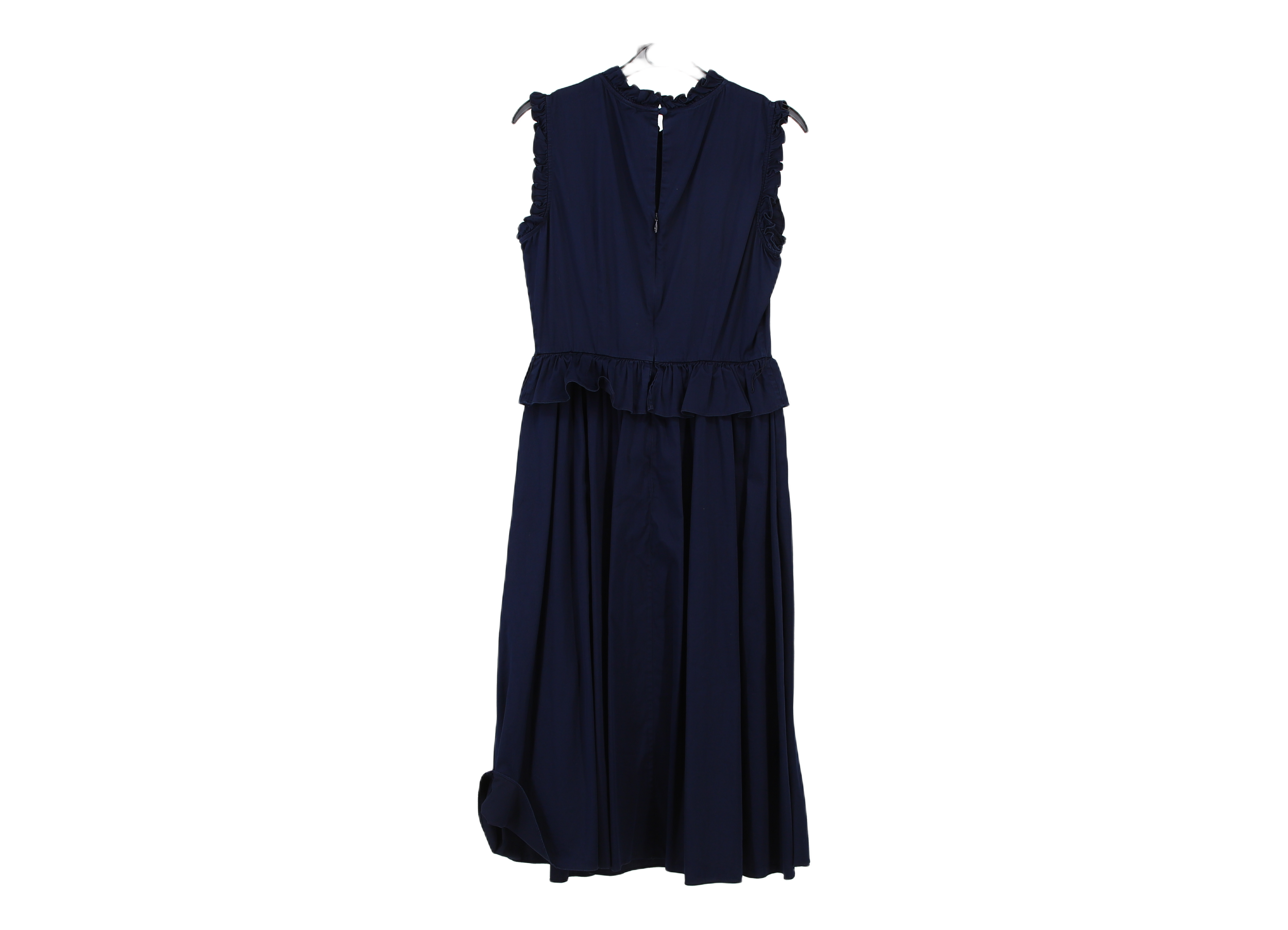 LK Bennett Navy Peplum Maxi Dress Size 10