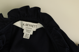 LK Bennett Navy Peplum Maxi Dress Size 10