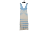 LK Bennett Blue Striped Maxi Slip Dress Size L