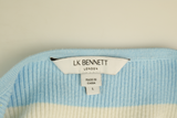 LK Bennett Blue Striped Maxi Slip Dress Size L