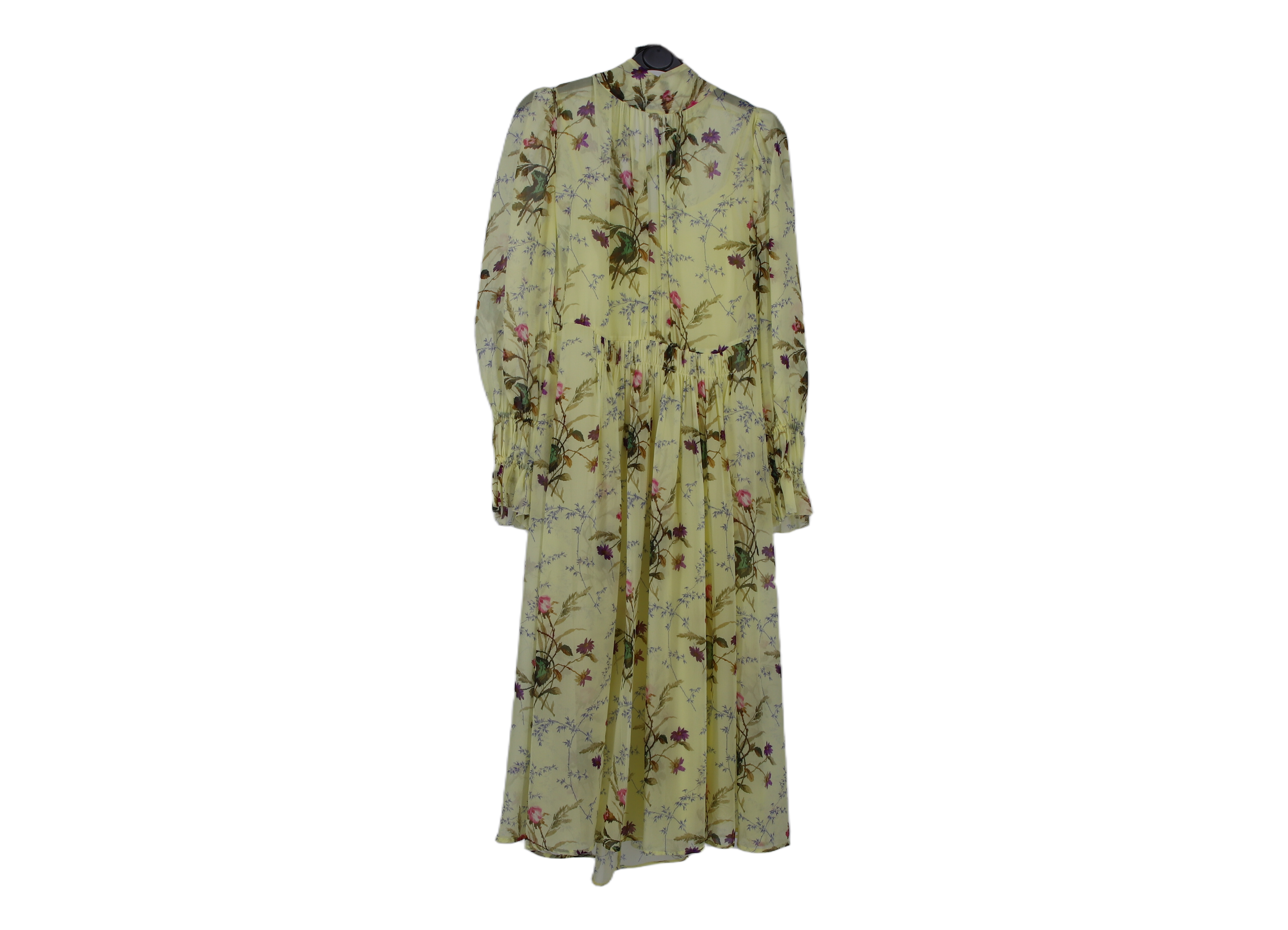 LK Bennett Yellow Floral Gathered Maxi Dress