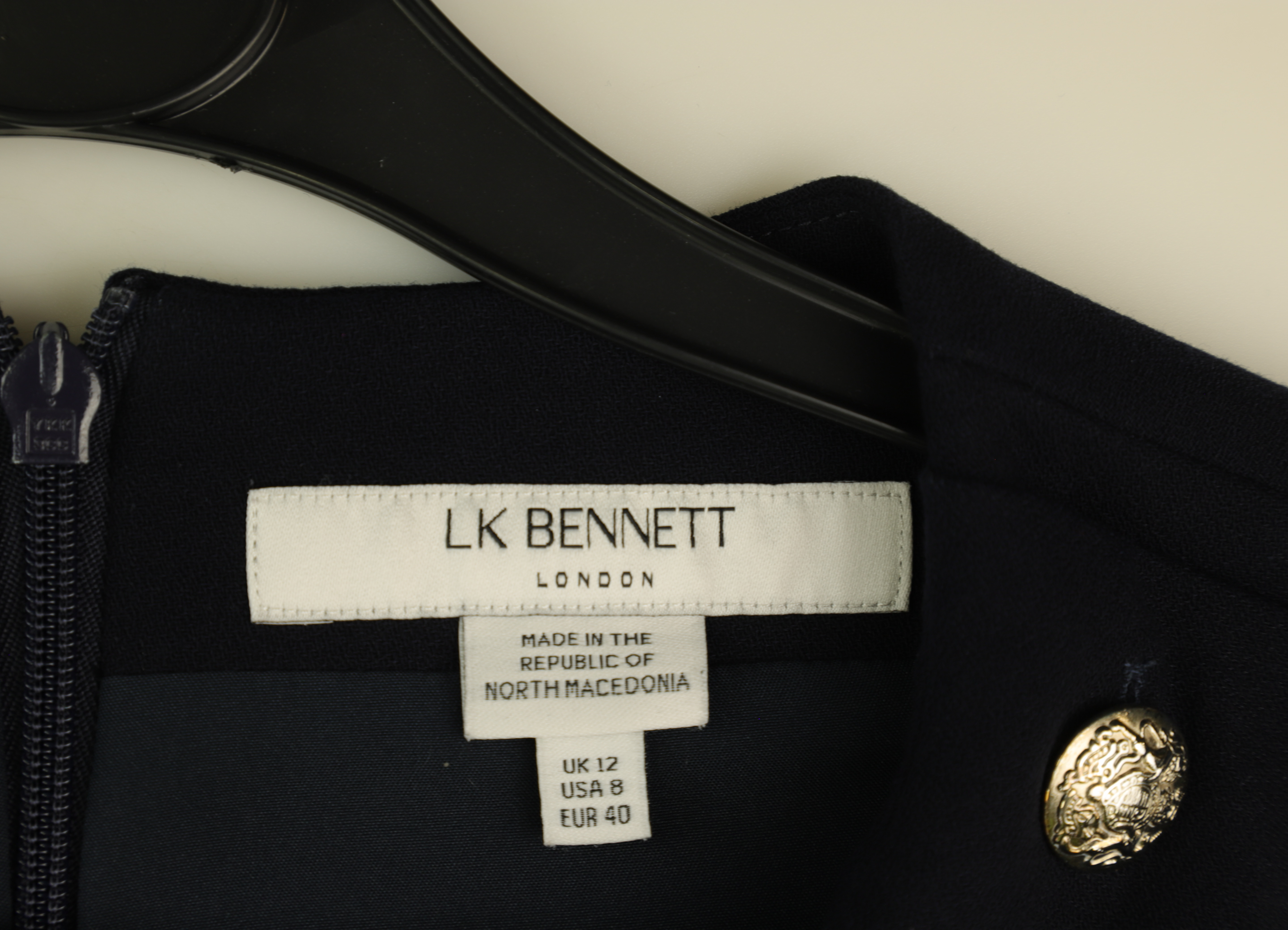 LK Bennett Navy Tailored Maxi Dress