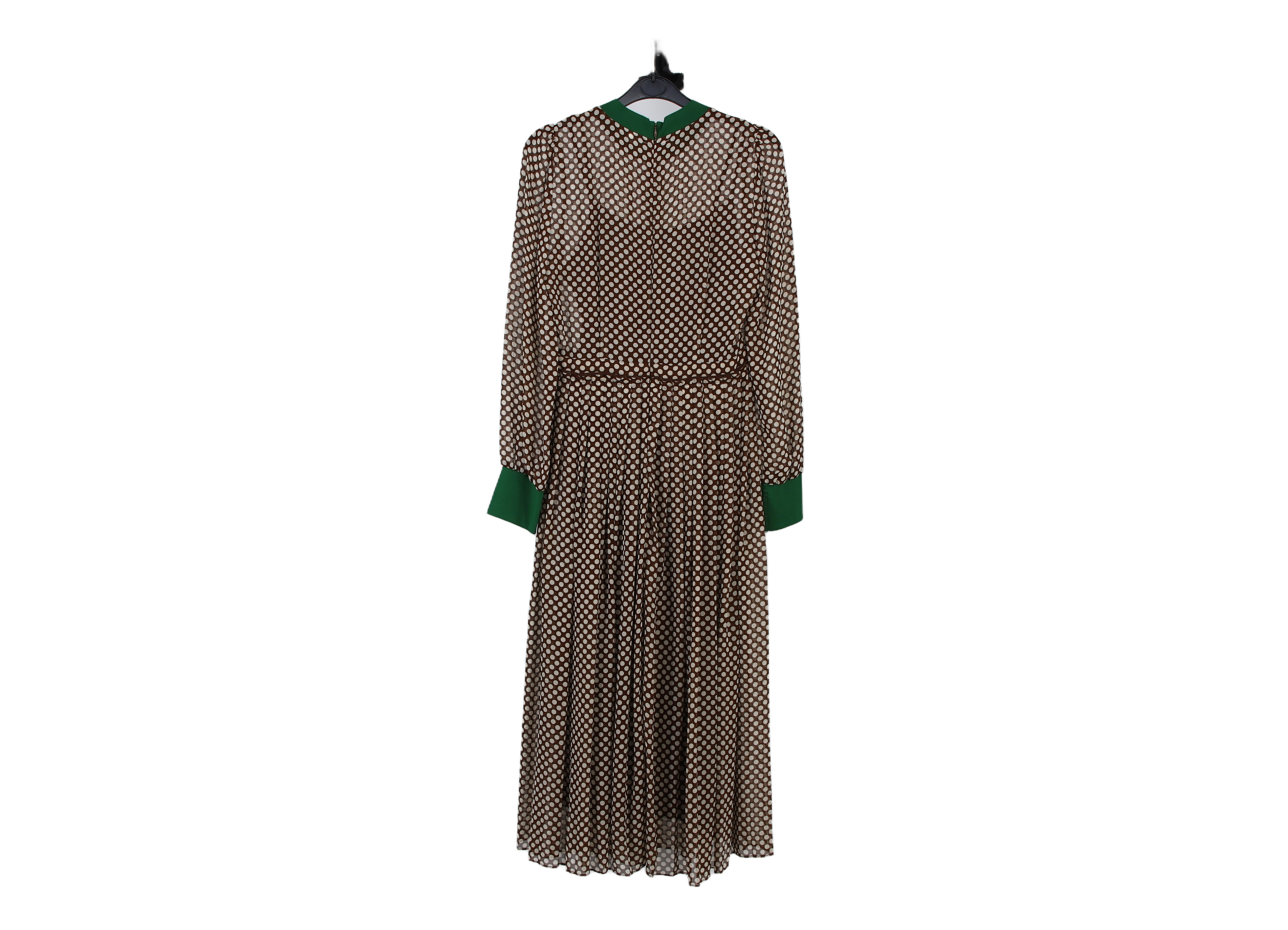 LK Bennett Brown Pleated Maxi Dress