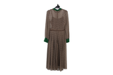 LK Bennett Brown Pleated Maxi Dress