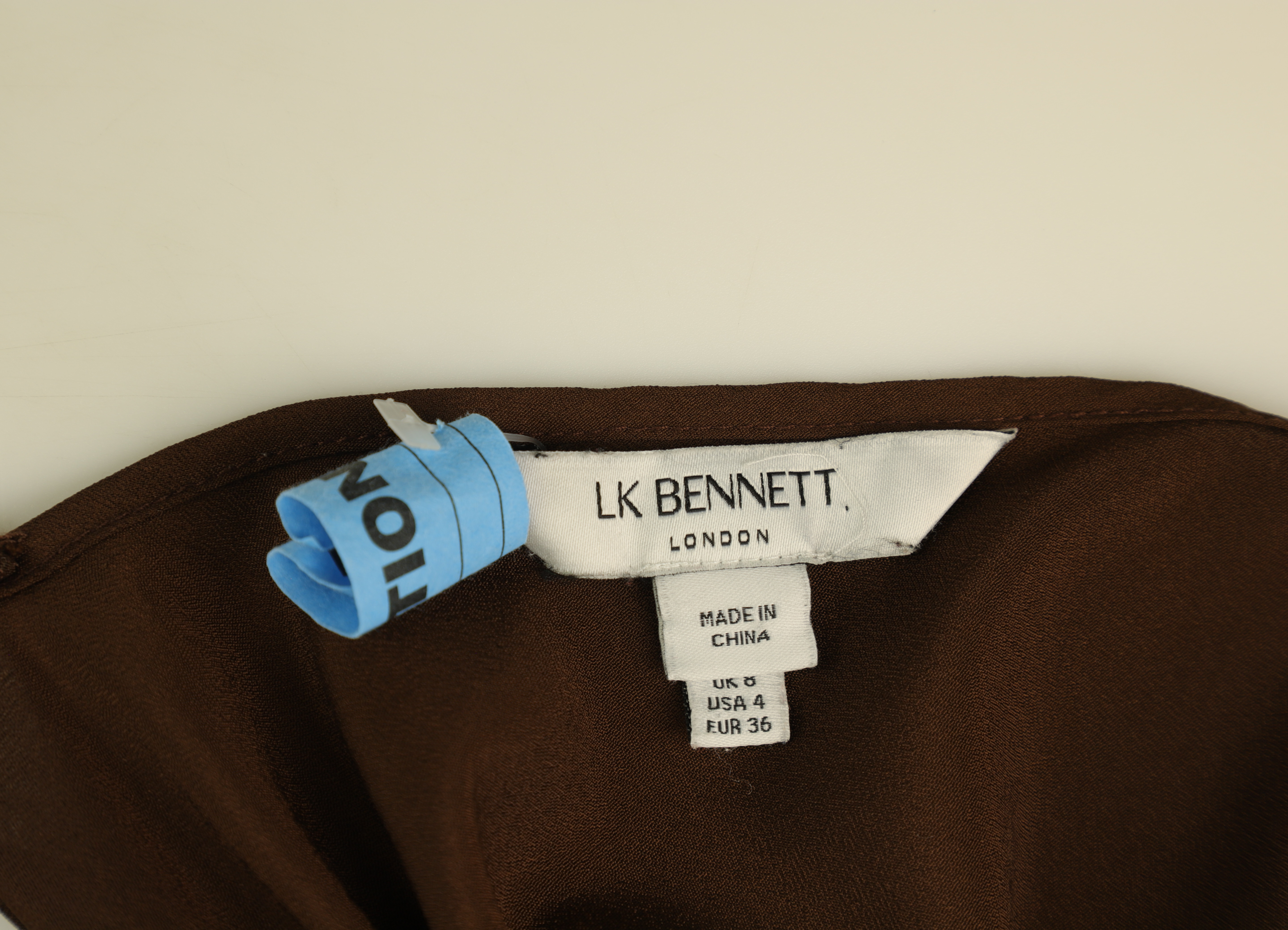 LK Bennett Brown Pleated Maxi Dress