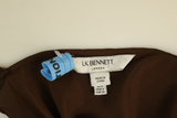 LK Bennett Brown Pleated Maxi Dress