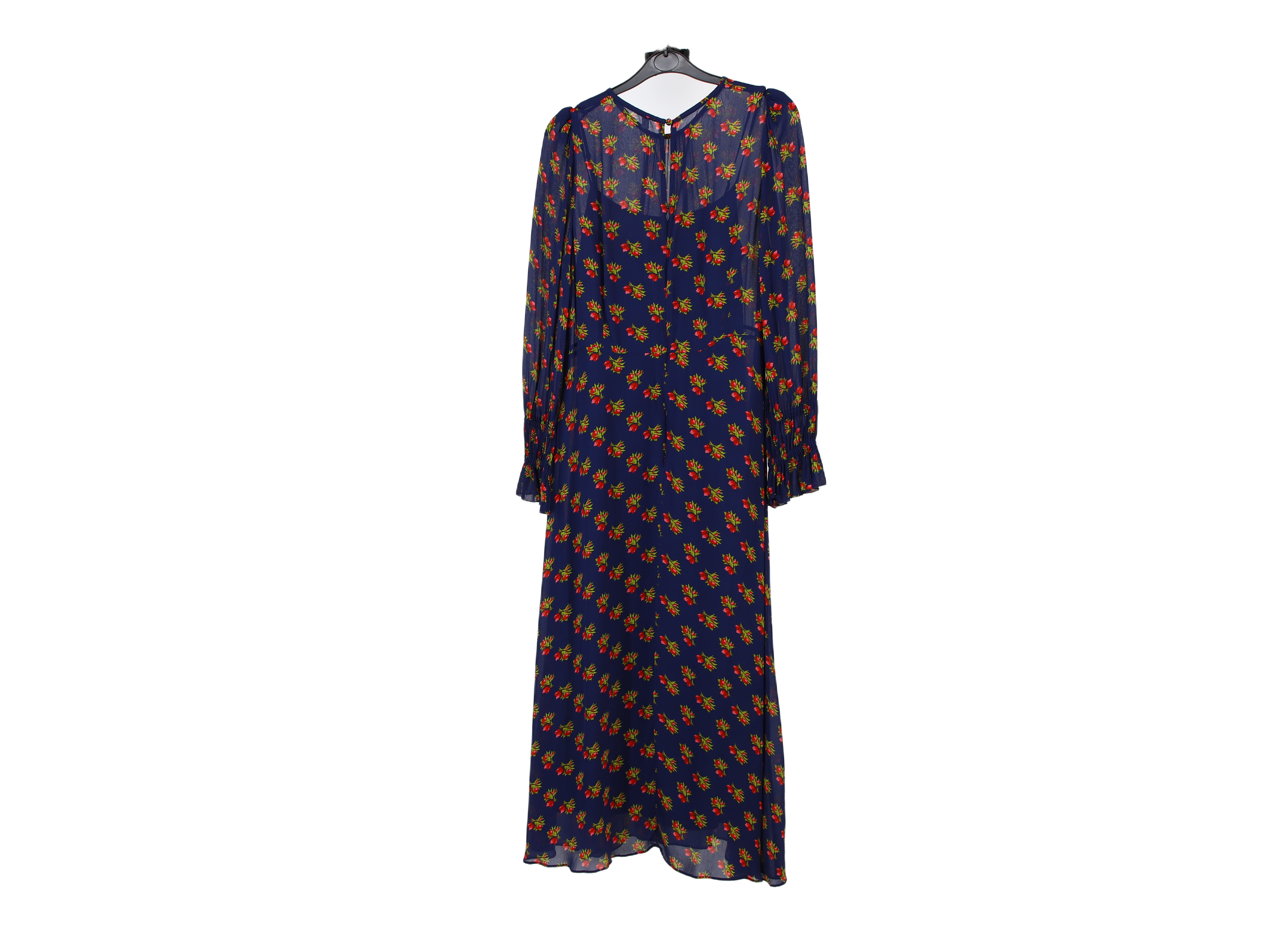 LK Bennett Navy Floral Maxi Dress Size 12