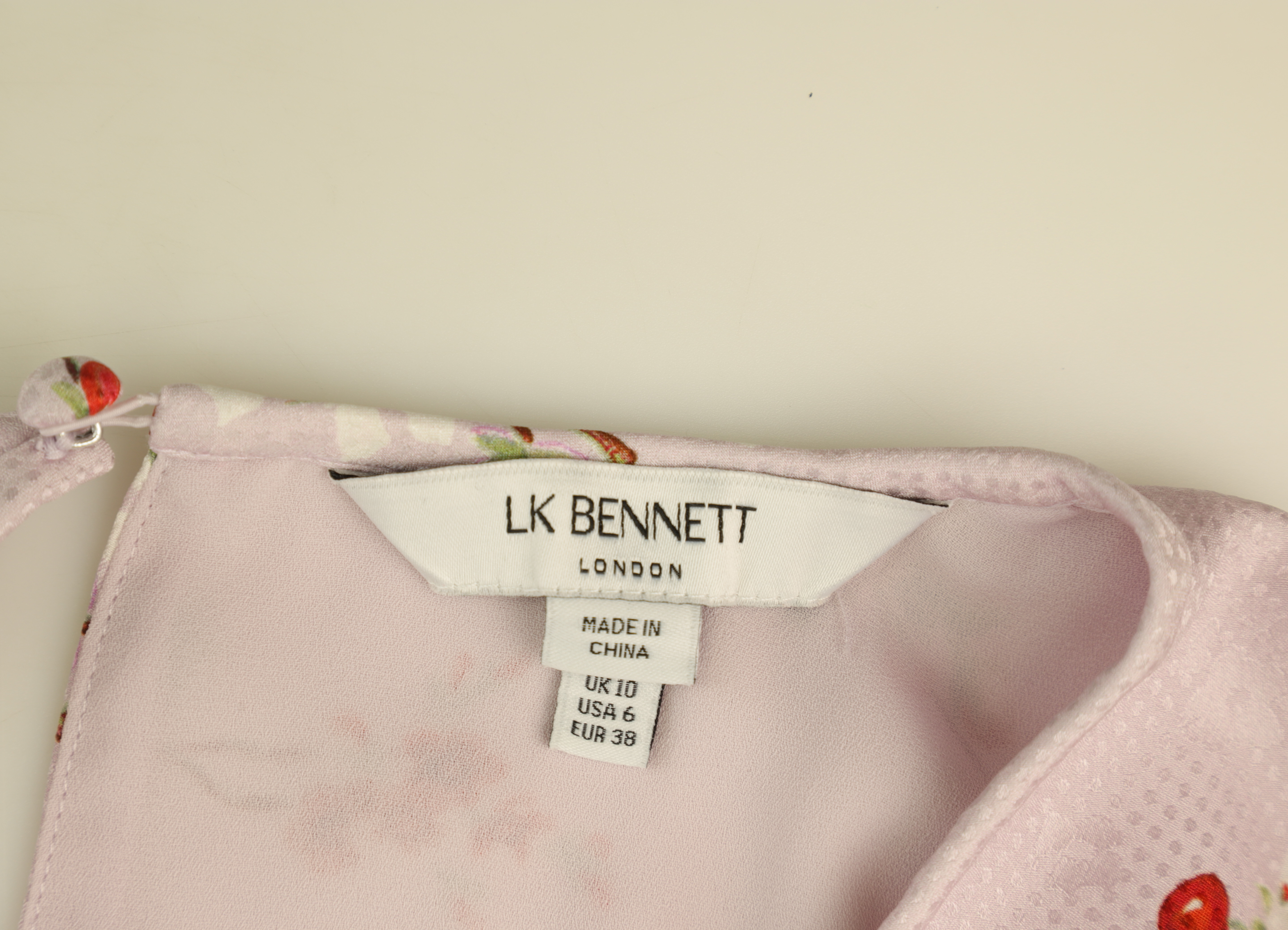 LK Bennett Pink Floral Maxi Dress Size 10