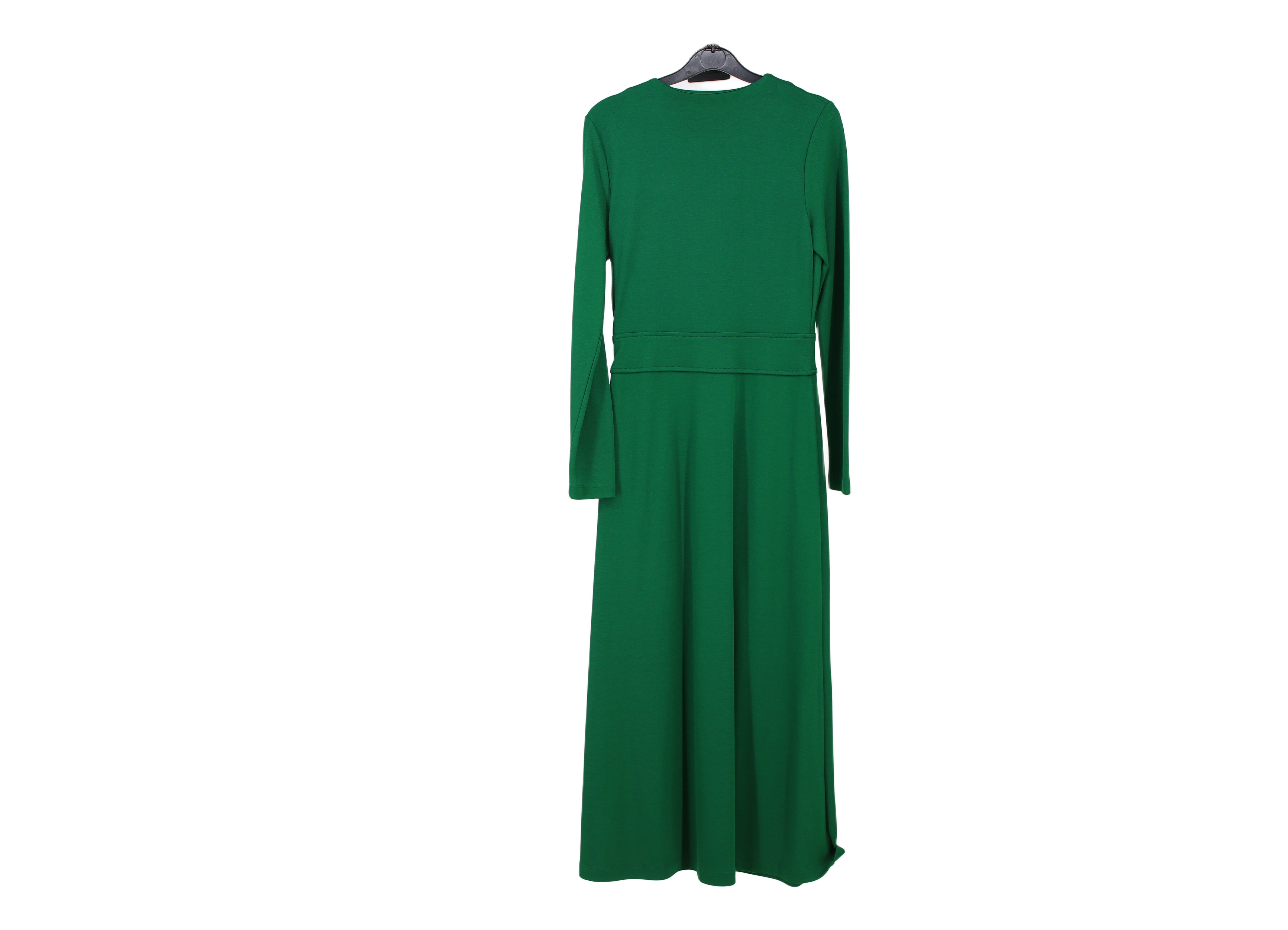 LK Bennett Green Seamed Flared Maxi Dress Size 8