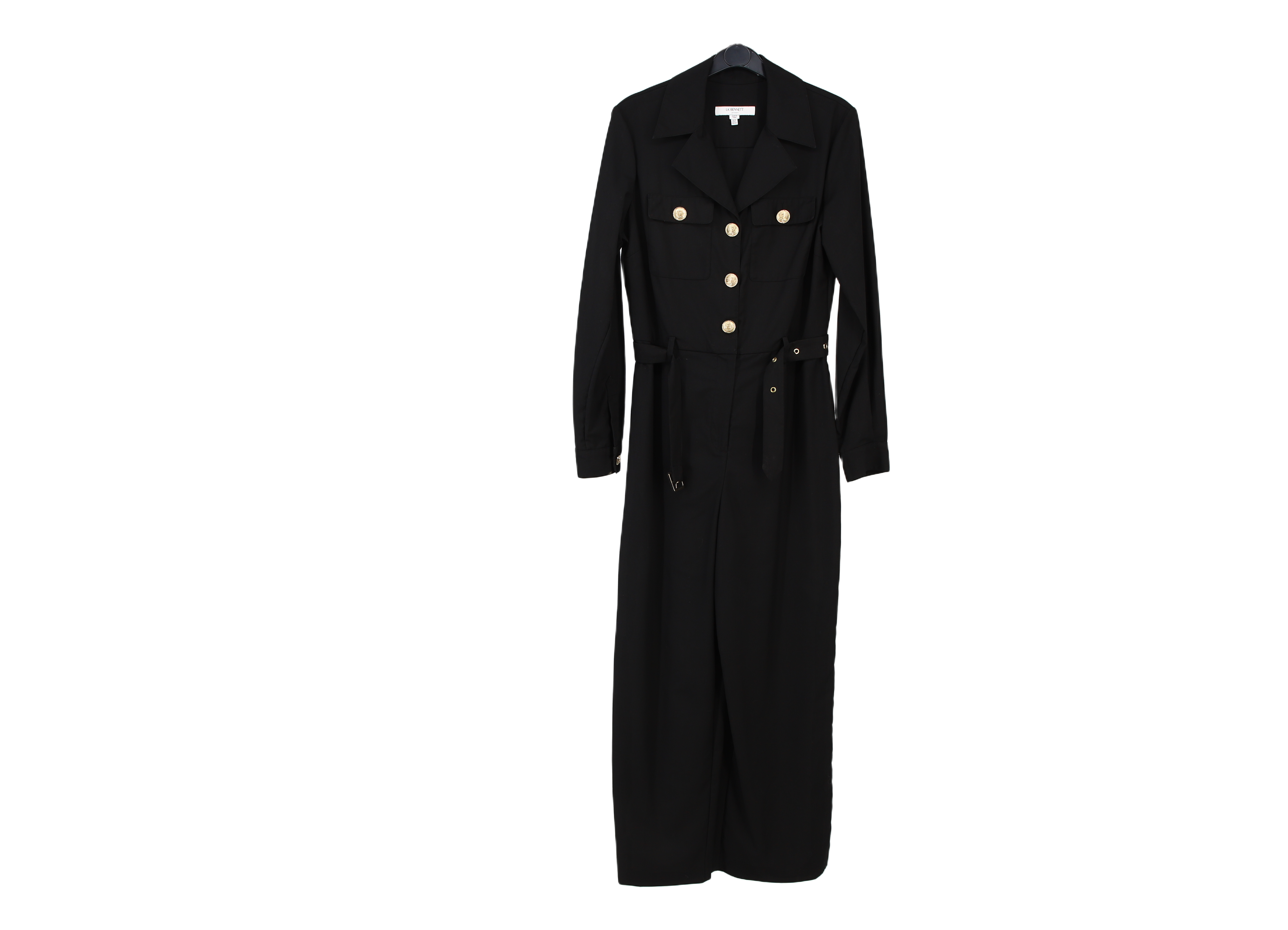 LK Bennett Black Tailored Double-Breasted Jumpsuit Size 10