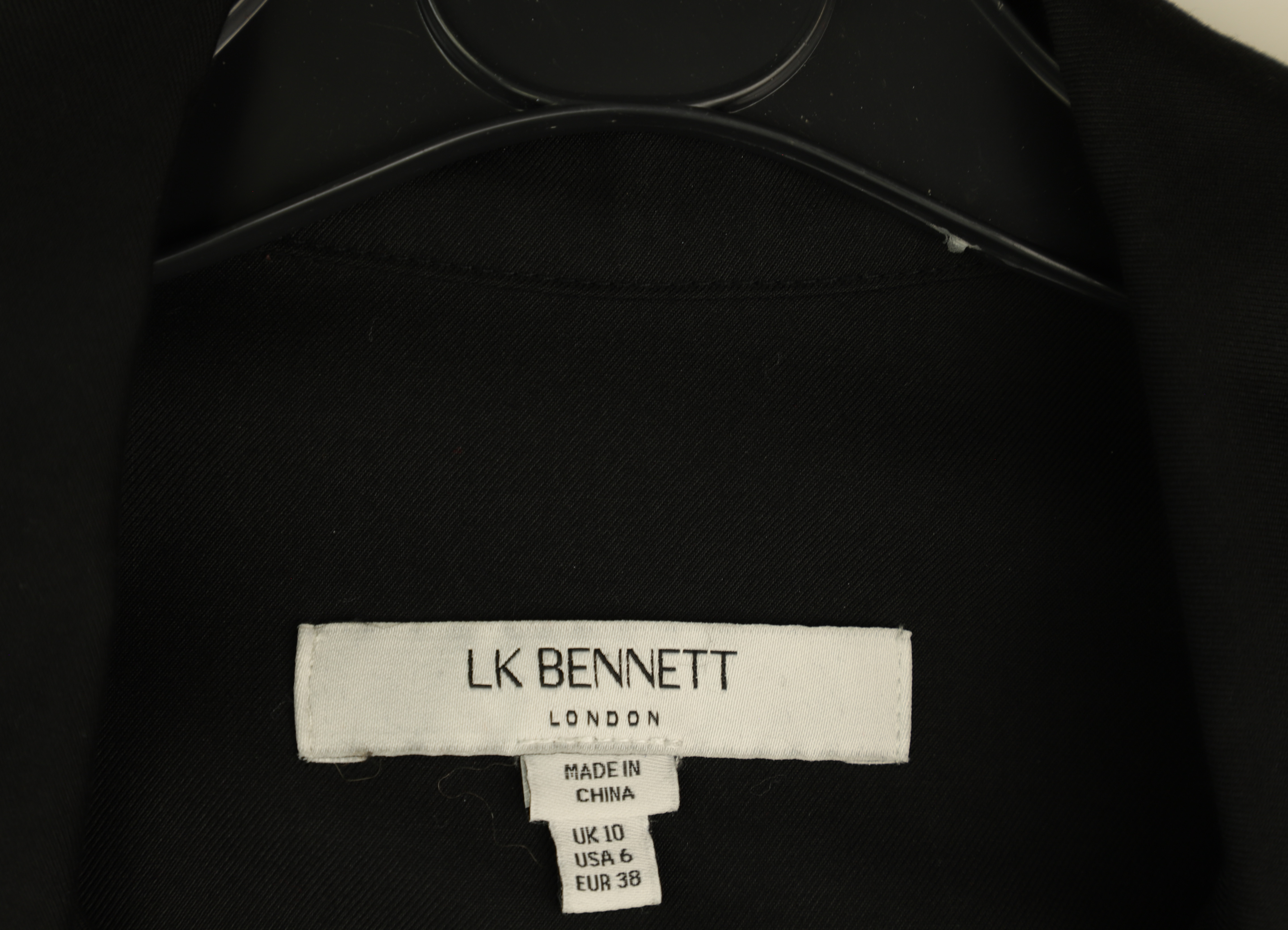 LK Bennett Black Tailored Double-Breasted Jumpsuit Size 10