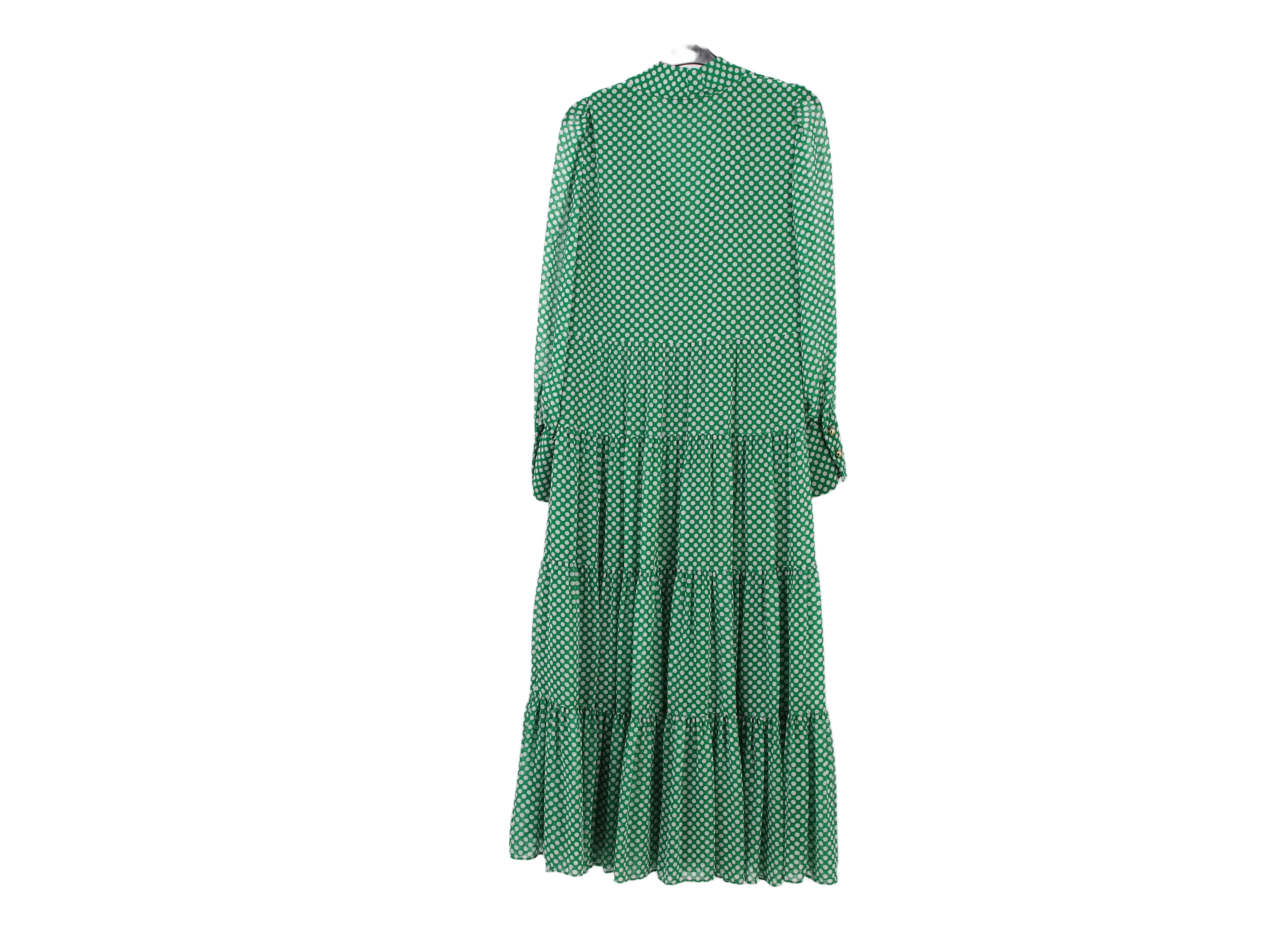 LK Bennett Green Tiered Maxi Dress