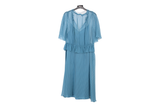 LK Bennett Blue Ruffled Maxi Dress Size 14