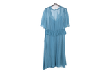LK Bennett Blue Ruffled Maxi Dress Size 14
