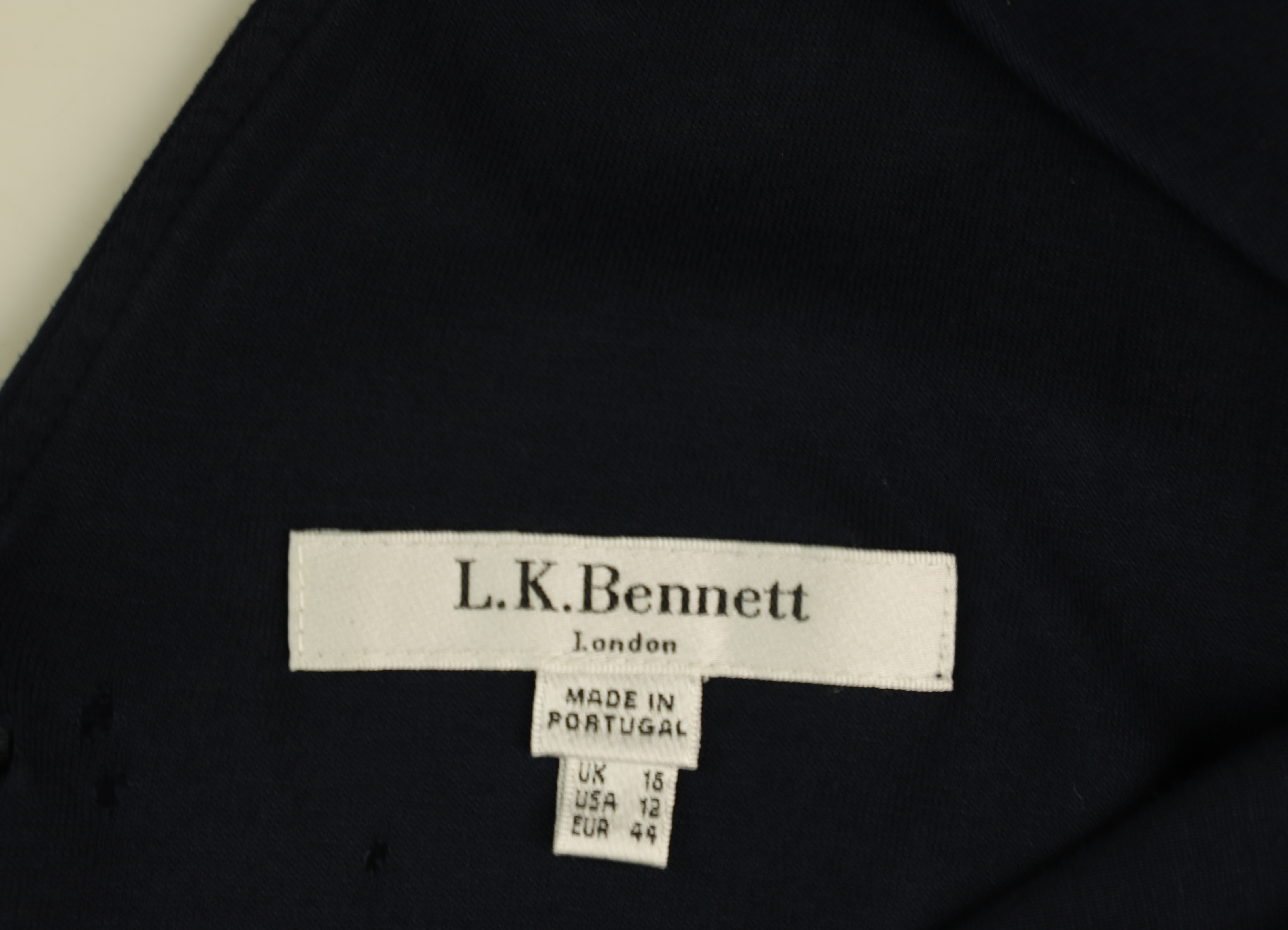 LK Bennett Navy Asymmetric Maxi Dress Size 16