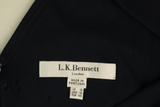 LK Bennett Navy Asymmetric Maxi Dress Size 16