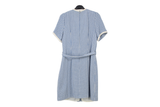 LK Bennett Blue Tailored Belted Maxi Dress Size 12
