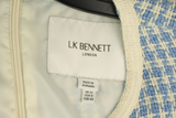 LK Bennett Blue Tailored Belted Maxi Dress Size 12