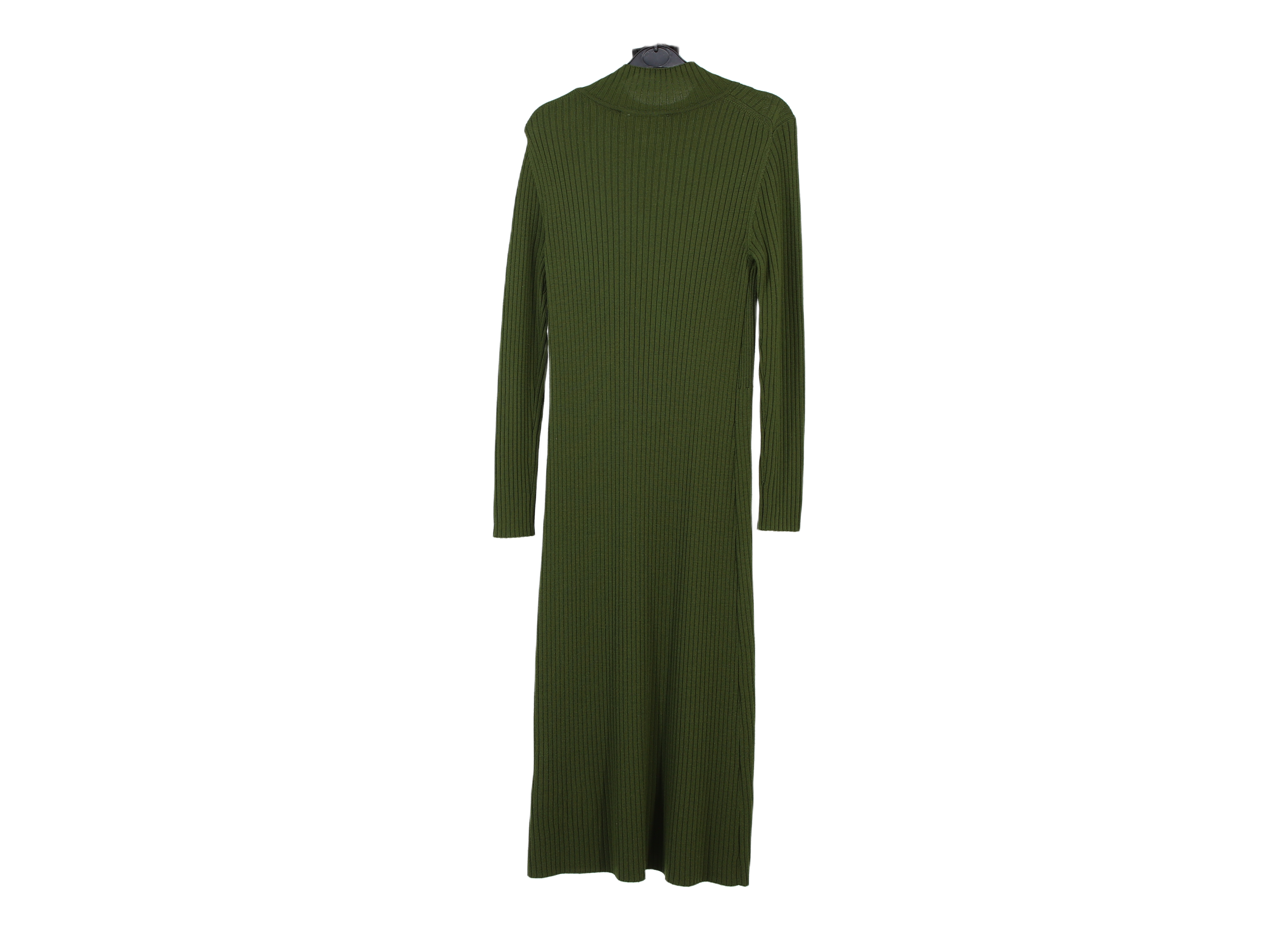 LK Bennett Green Ribbed Turtleneck Maxi Dress Size M