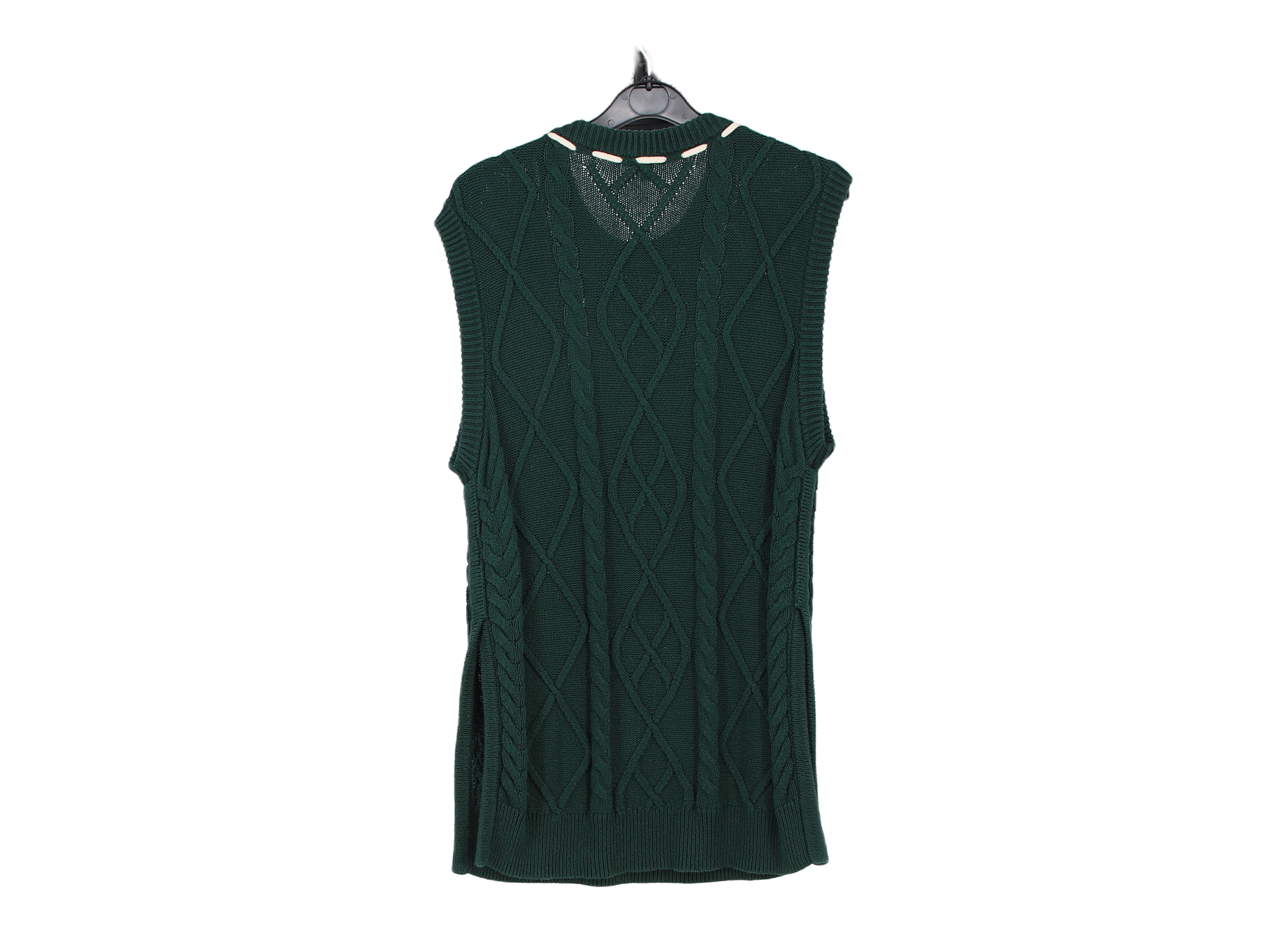 LK Bennett Green Cable-Knit Sweater Size M